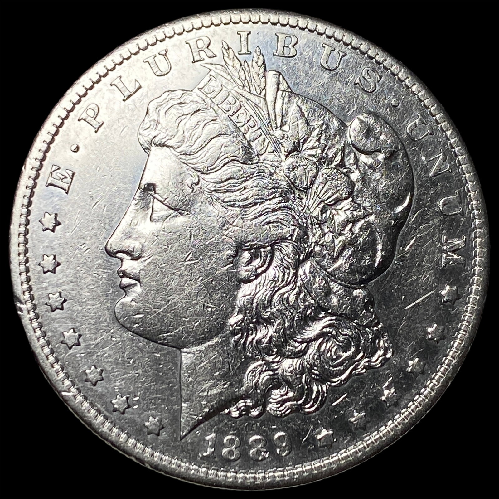 1889-S Silver Morgan Dollar CLOSELY UNCIRCULATED: 1889-S Silver Morgan Dollar CLOSELY UNCIRCULATED