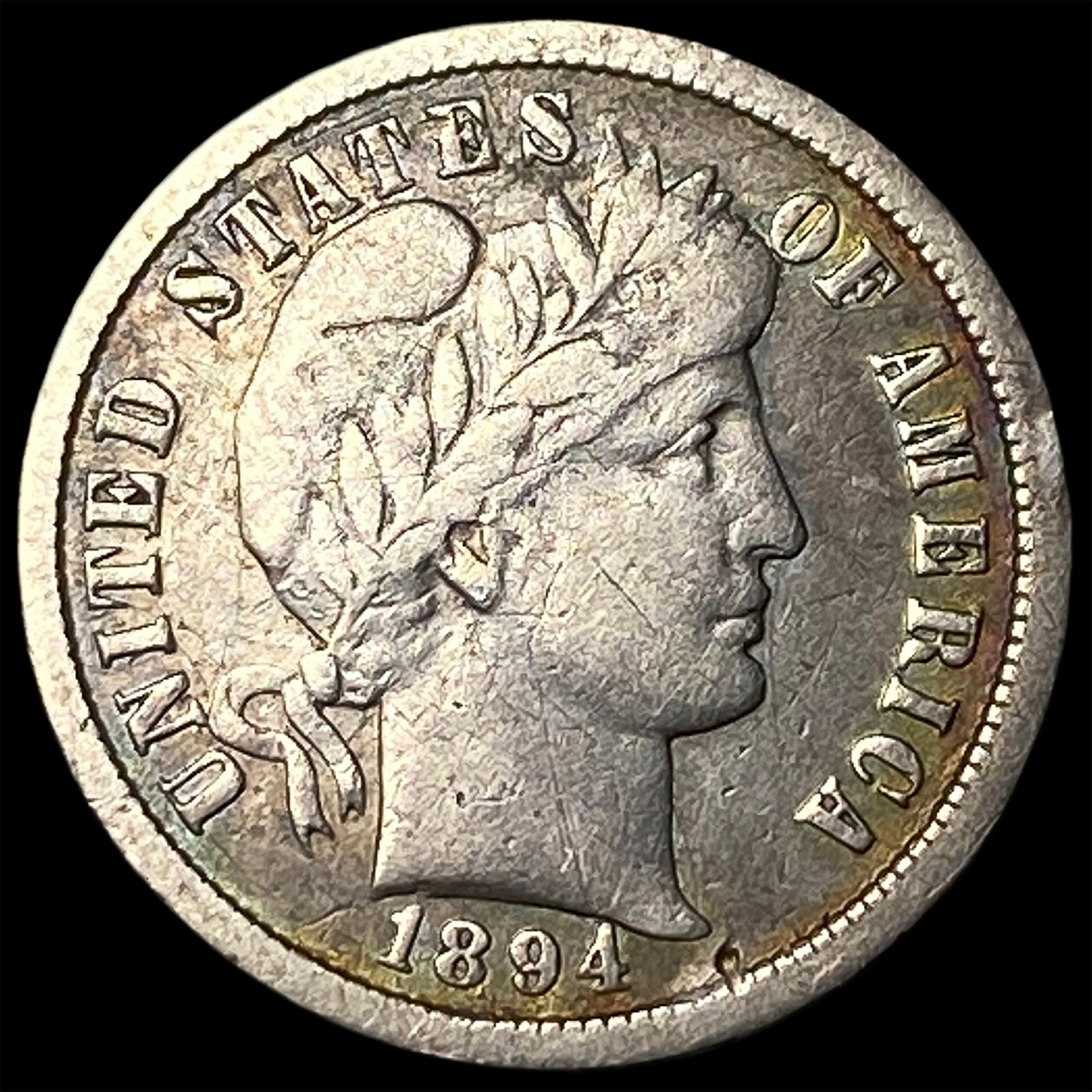 1894-O Silver Barber Dime NEARLY UNCIRCULATED: 1894-O Silver Barber Dime NEARLY UNCIRCULATED