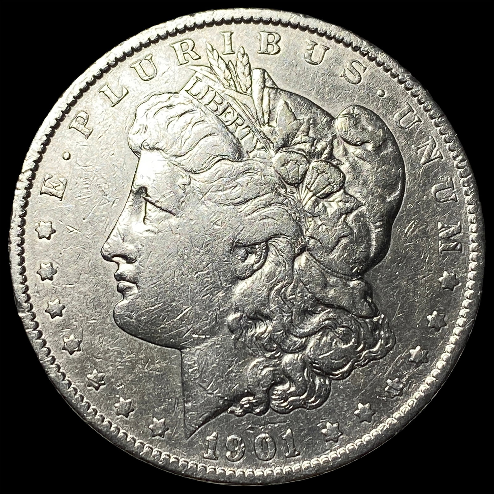 1901-S Silver Morgan Dollar NEARLY UNCIRCULATED: 1901-S Silver Morgan Dollar NEARLY UNCIRCULATED