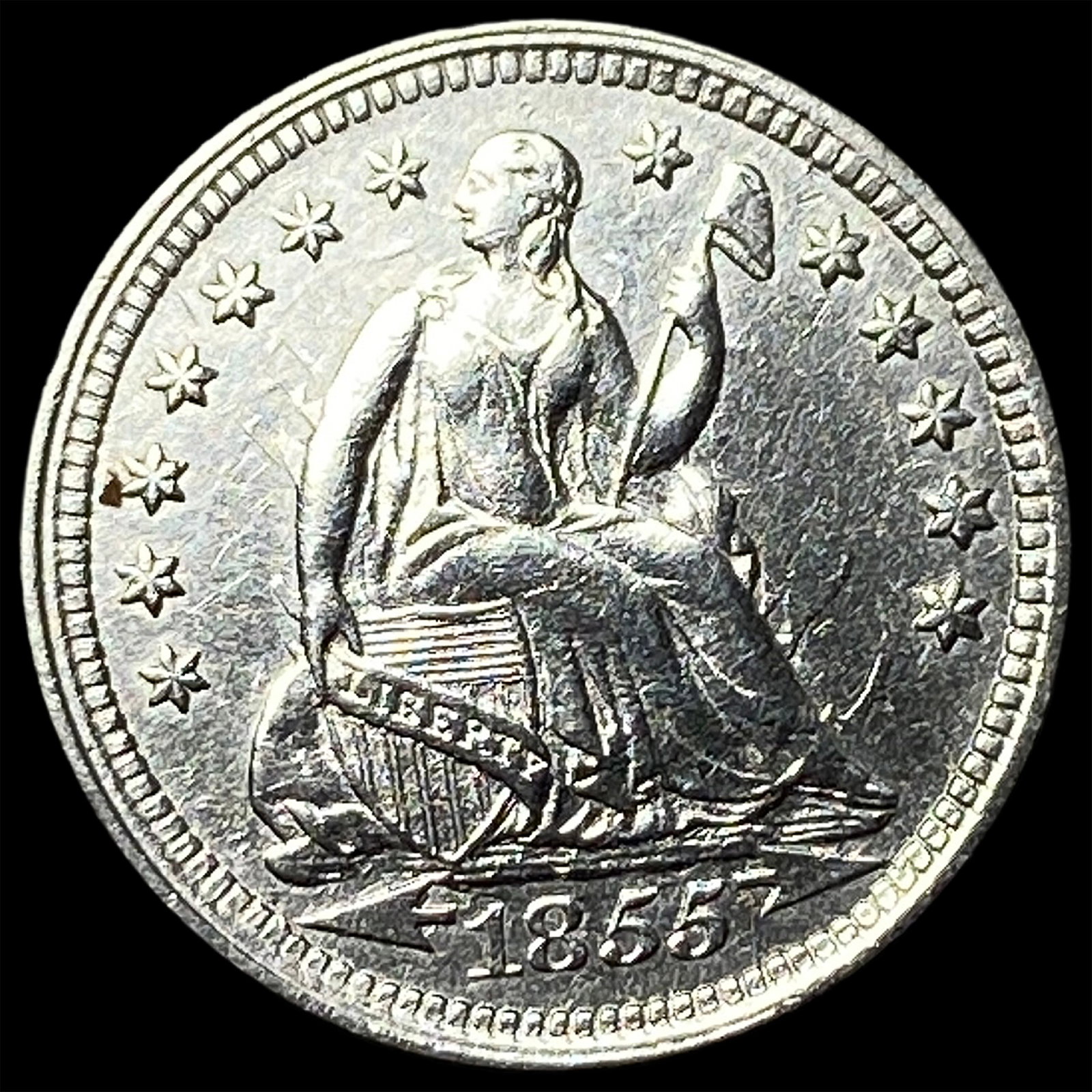 1855 Silver Half Dime CHOICE BU: 1855 Silver Half Dime CHOICE BU