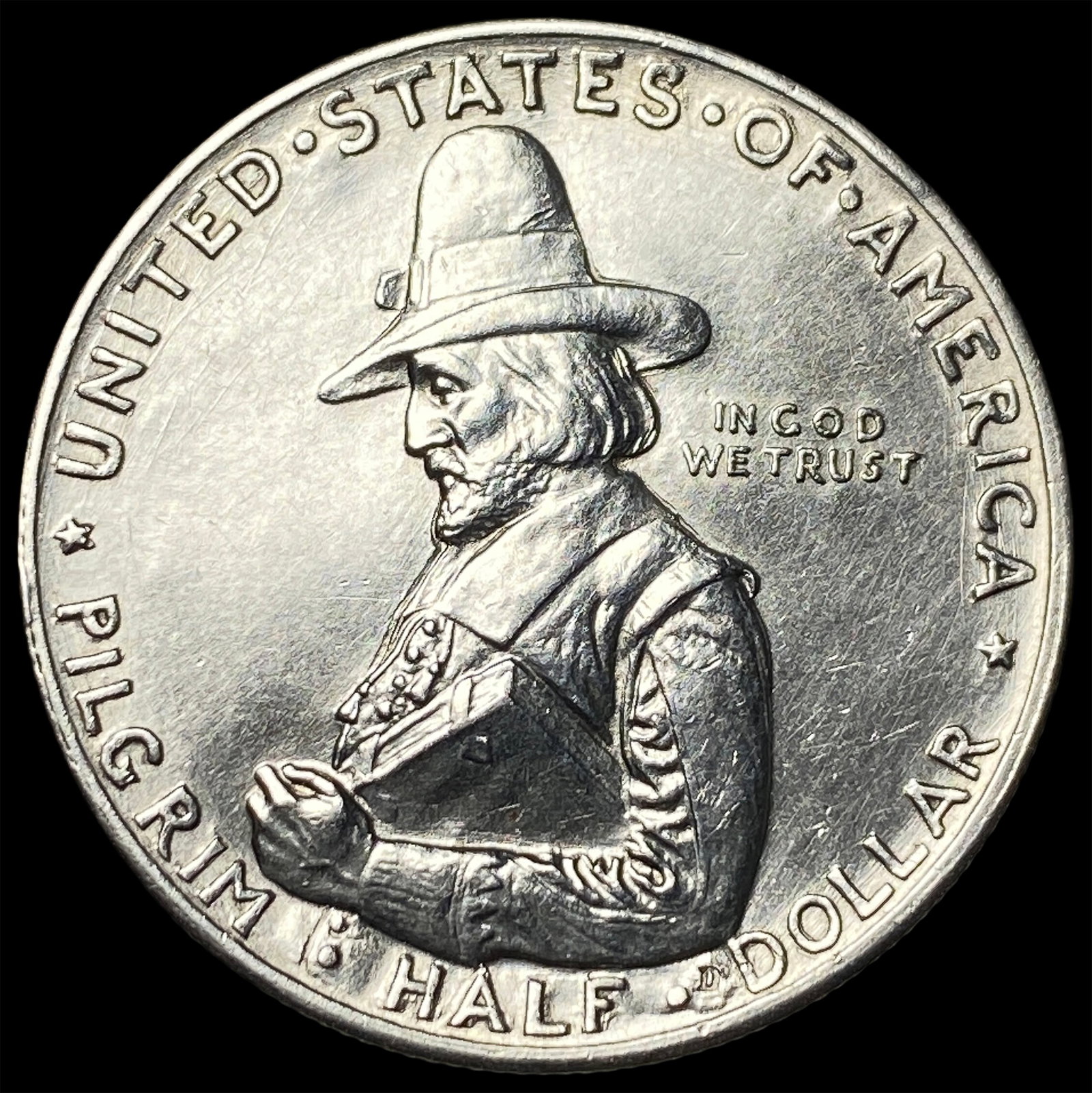 1920 Silver Pilgrim Tercentenary Half Dollar UNCIRCULATED (1 of 2)