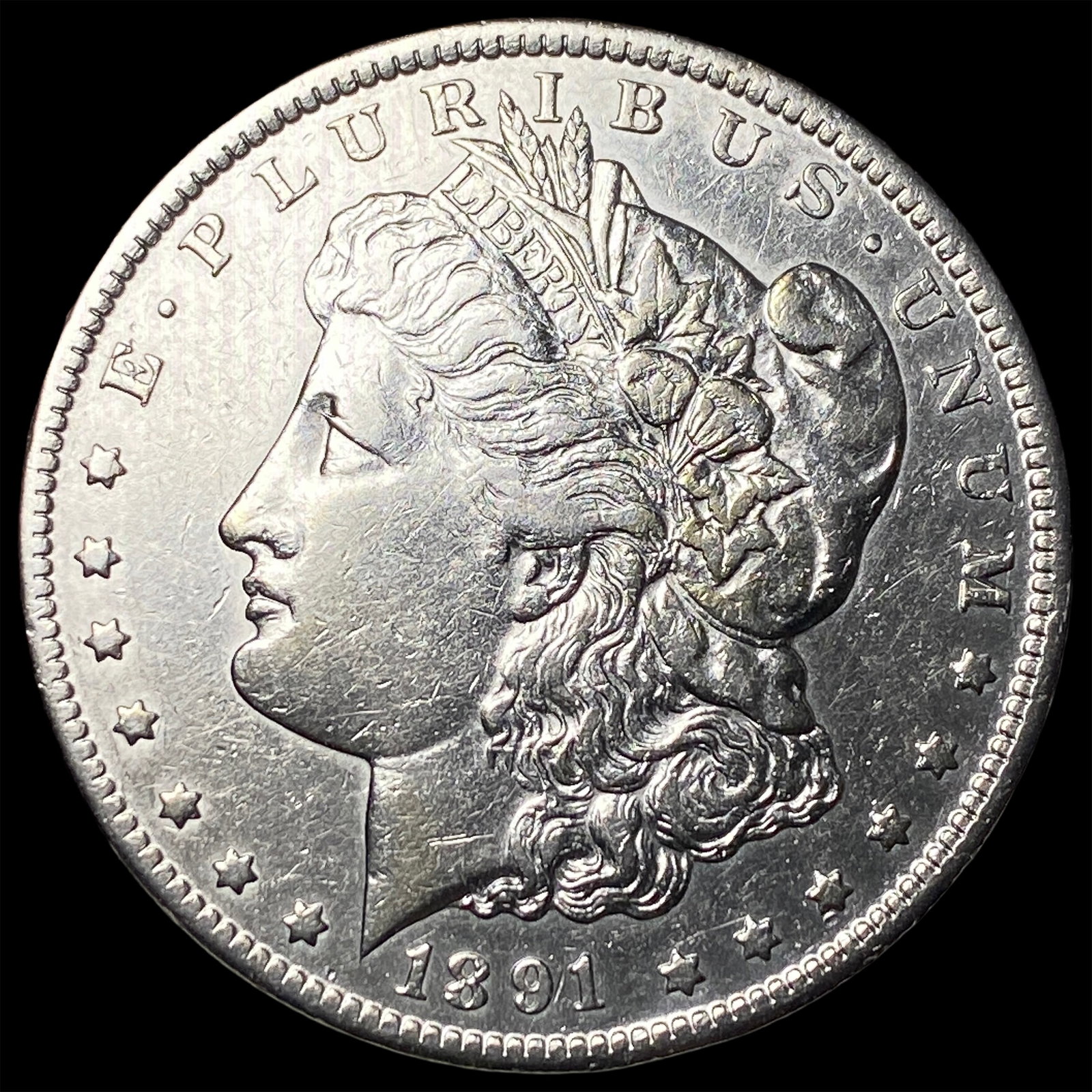 1891-S Silver Morgan Dollar CLOSELY UNCIRCULATED: 1891-S Silver Morgan Dollar CLOSELY UNCIRCULATED