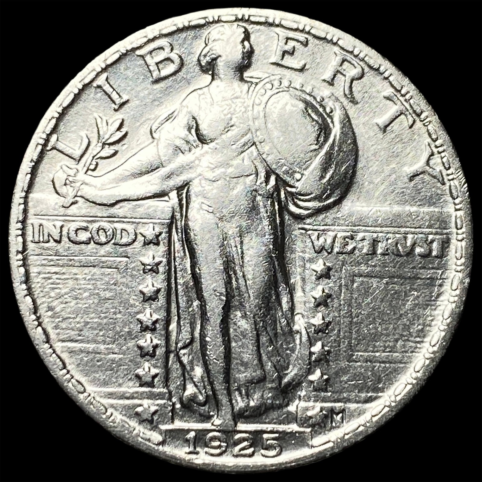 1925 Standing Liberty Silver Quarter CHOICE AU: 1925 Standing Liberty Silver Quarter CHOICE AU