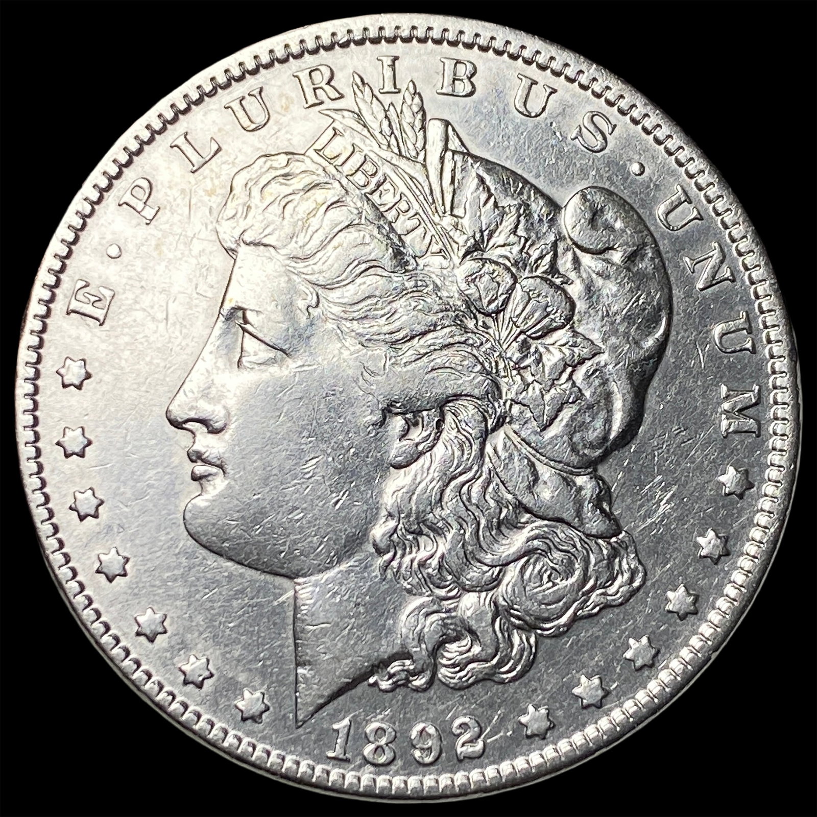 1892-S Silver Morgan Dollar CLOSELY UNCIRCULATED: 1892-S Silver Morgan Dollar CLOSELY UNCIRCULATED