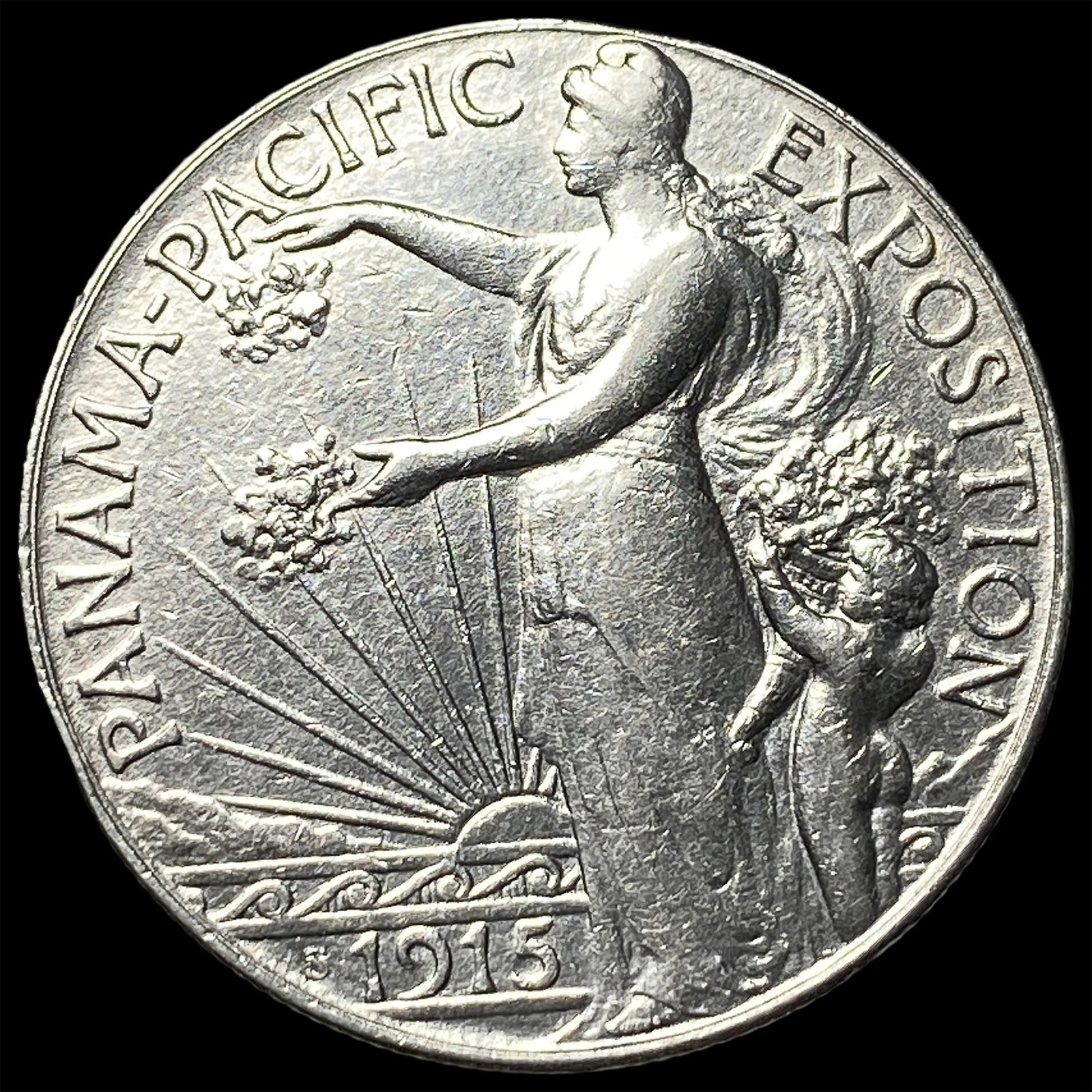 1915-S Silver Panama-Pacific Half Dollar UNCIRCULATED (1 of 2)