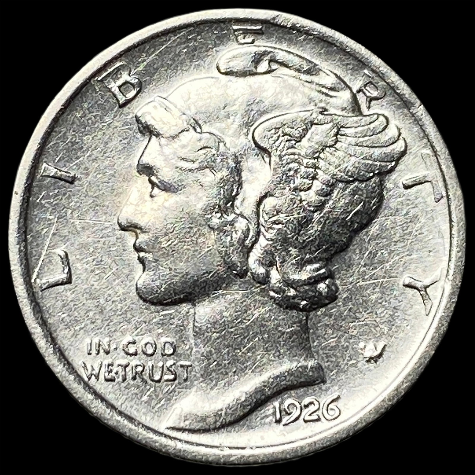 1926-D Silver Mercury Dime CLOSELY UNCIRCULATED: 1926-D Silver Mercury Dime CLOSELY UNCIRCULATED