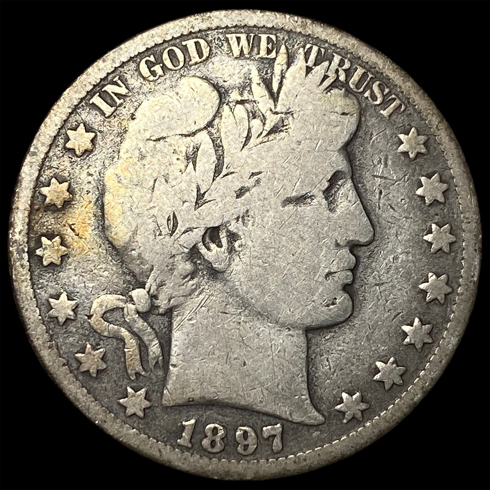 1897-O Silver Barber Half Dollar LIGHTLY CIRCULATED: 1897-O Silver Barber Half Dollar LIGHTLY CIRCULATED