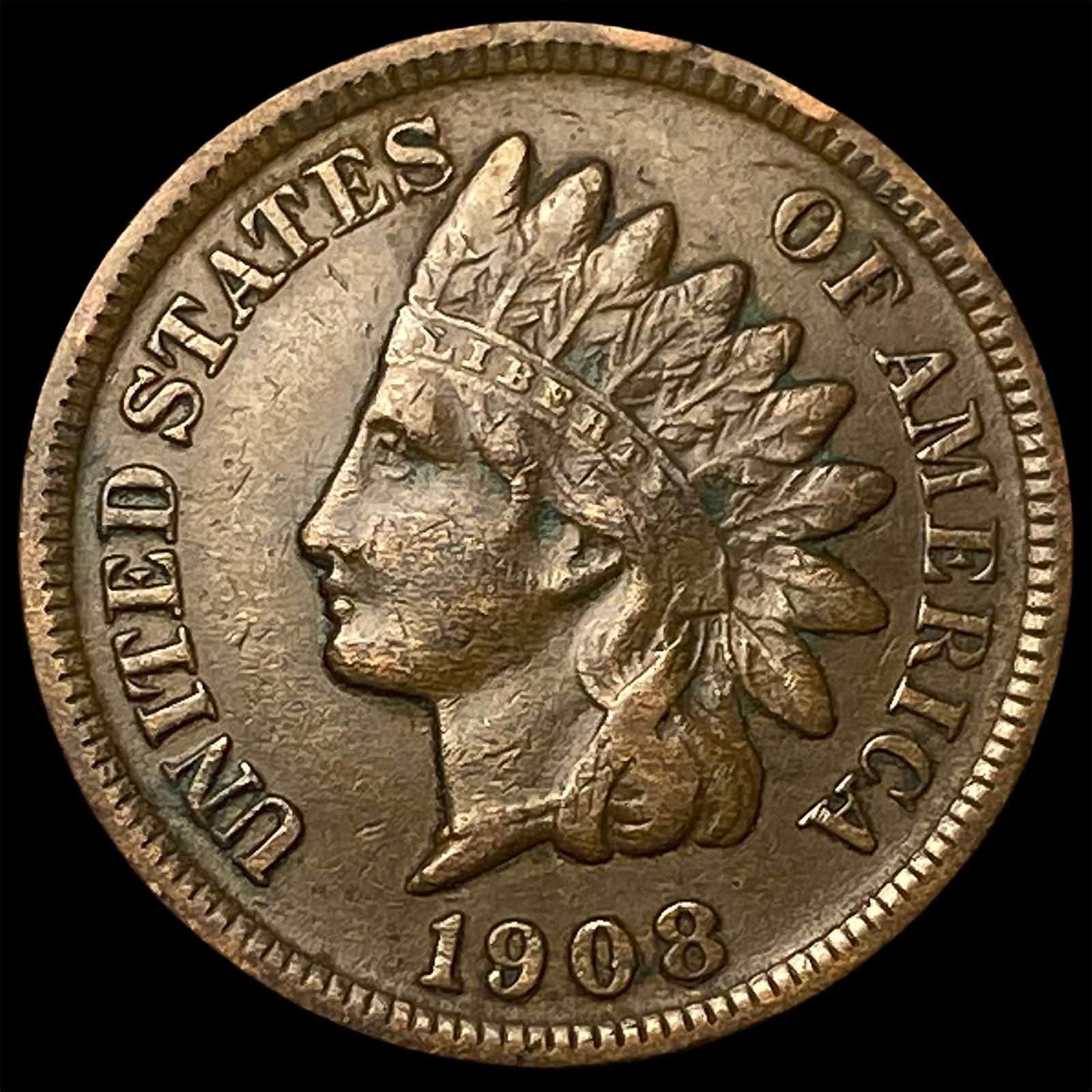 1908-S Indian Head Cent LIGHTLY CIRCULATED: 1908-S Indian Head Cent LIGHTLY CIRCULATED
