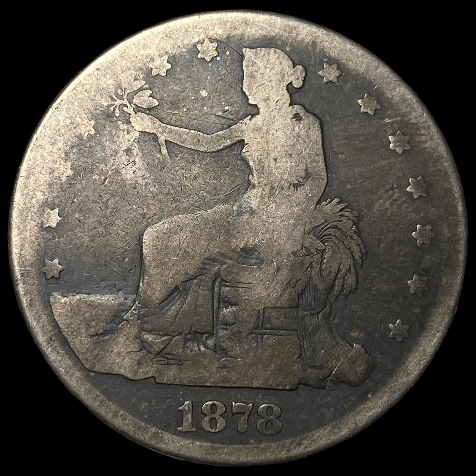 1878 Silver Trade Dollar NICELY CIRCULATED: 1878 Silver Trade Dollar NICELY CIRCULATED