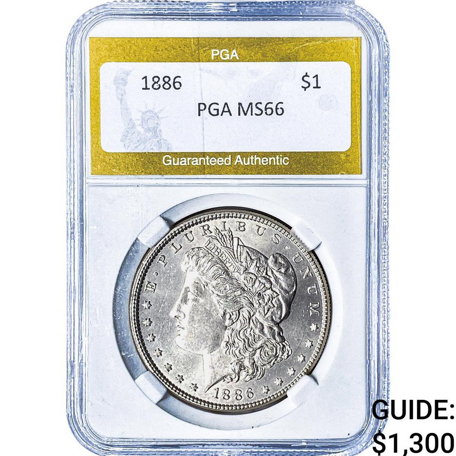 1886 Morgan Silver Dollar PGA MS66: 1886 Morgan Silver Dollar PGA MS66