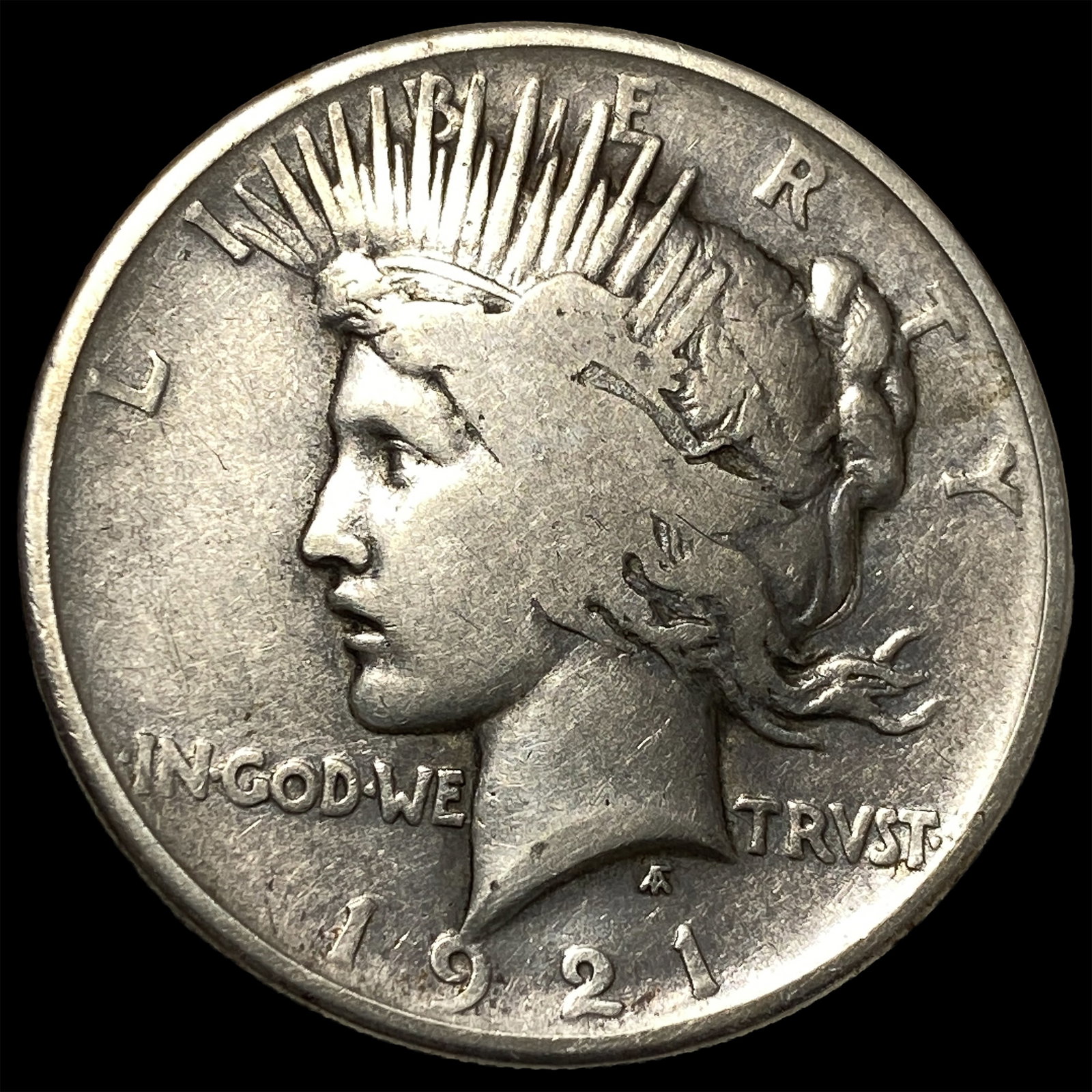 1921 Silver High Relief Peace Dollar LIGHTLY CIRCULATED: 1921 Silver High Relief Peace Dollar LIGHTLY CIRCULATED