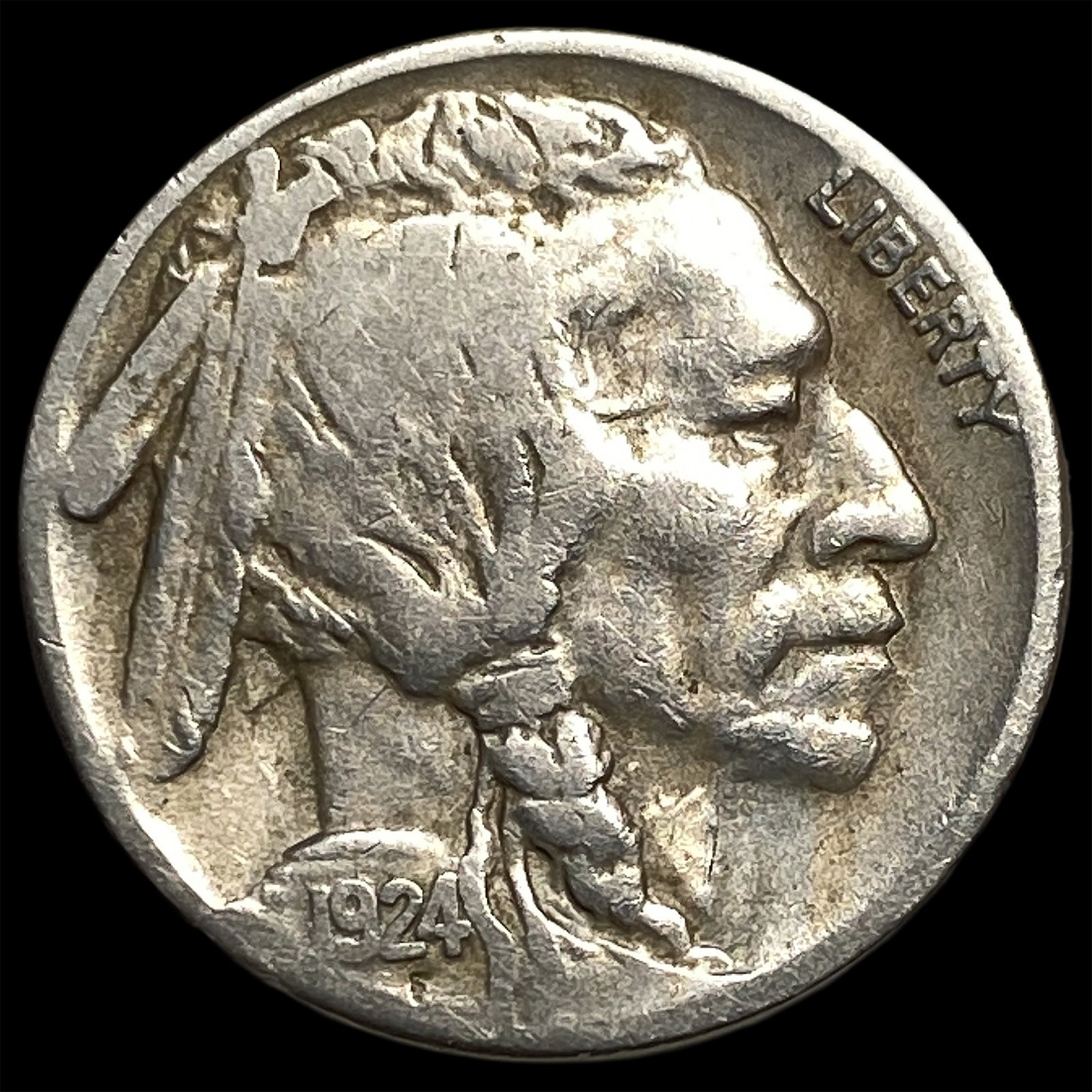 1924-S Buffalo Nickel NEARLY UNCIRCULATED: 1924-S Buffalo Nickel NEARLY UNCIRCULATED