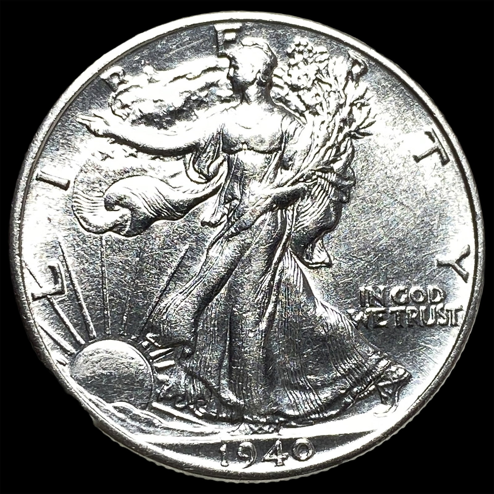 1940 Silver Walking Liberty Half Dollar CHOICE BU (1 of 2)