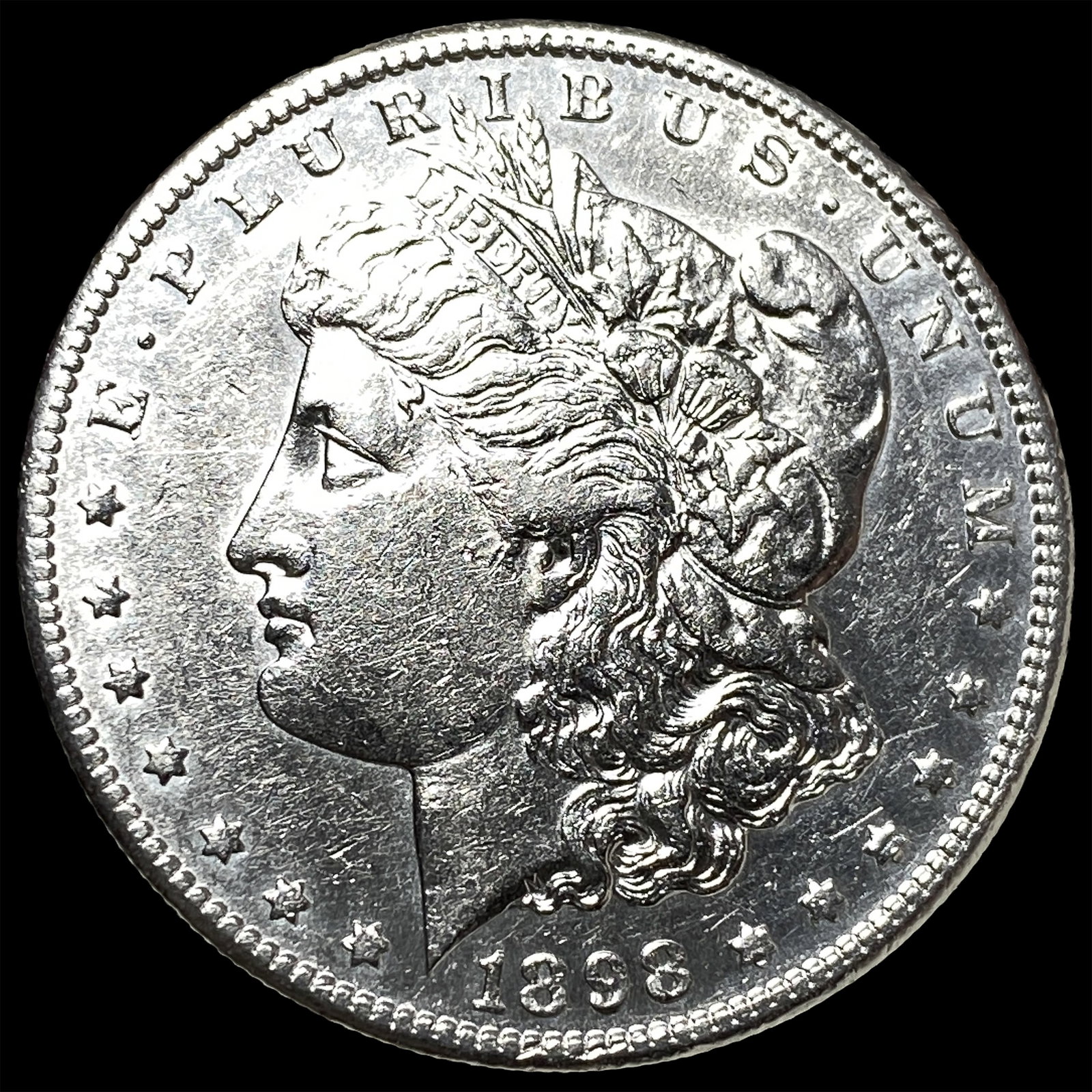 1898-S Silver Morgan Dollar CHOICE AU: 1898-S Silver Morgan Dollar CHOICE AU
