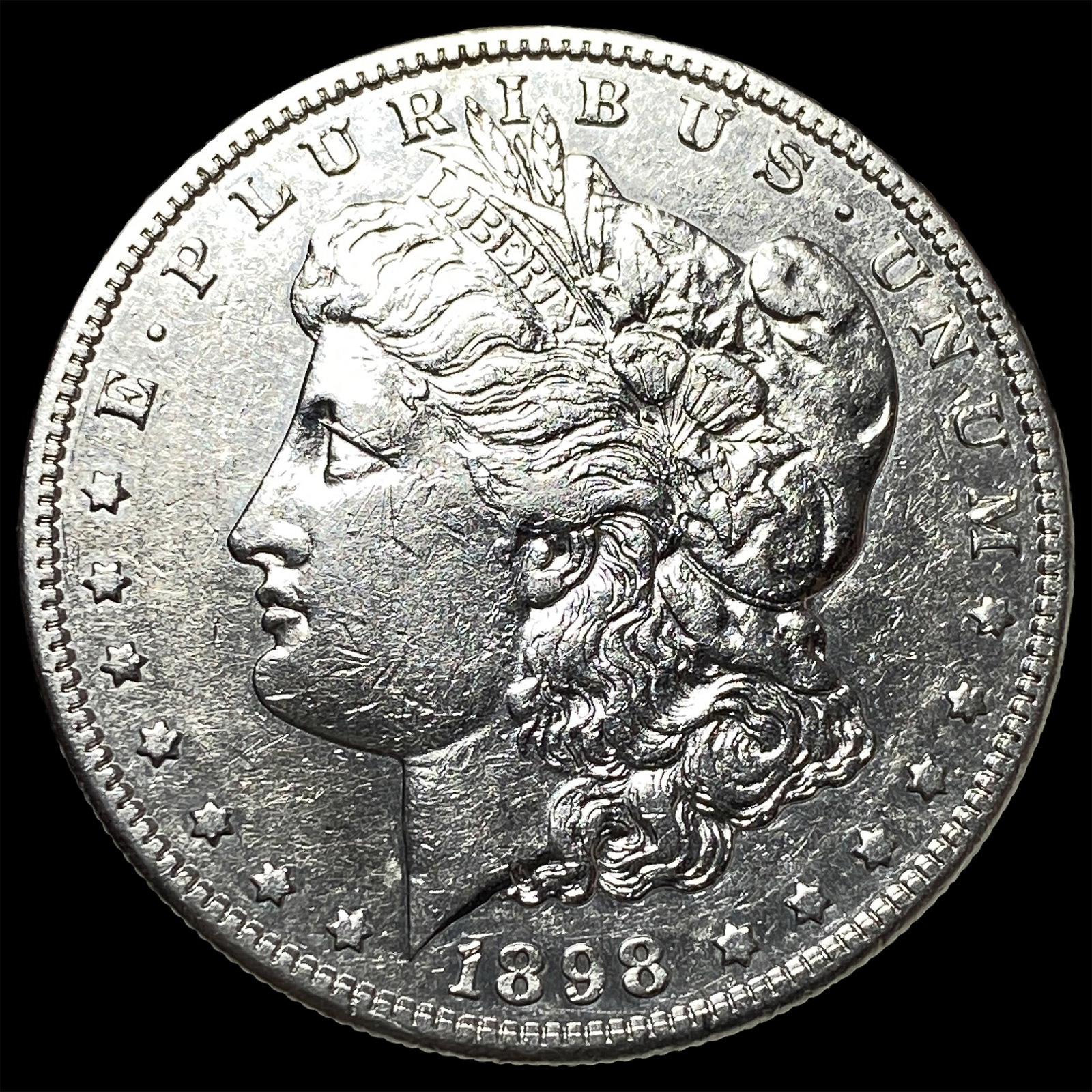 1898 Morgan Silver Dollar CHOICE AU: 1898 Morgan Silver Dollar CHOICE AU