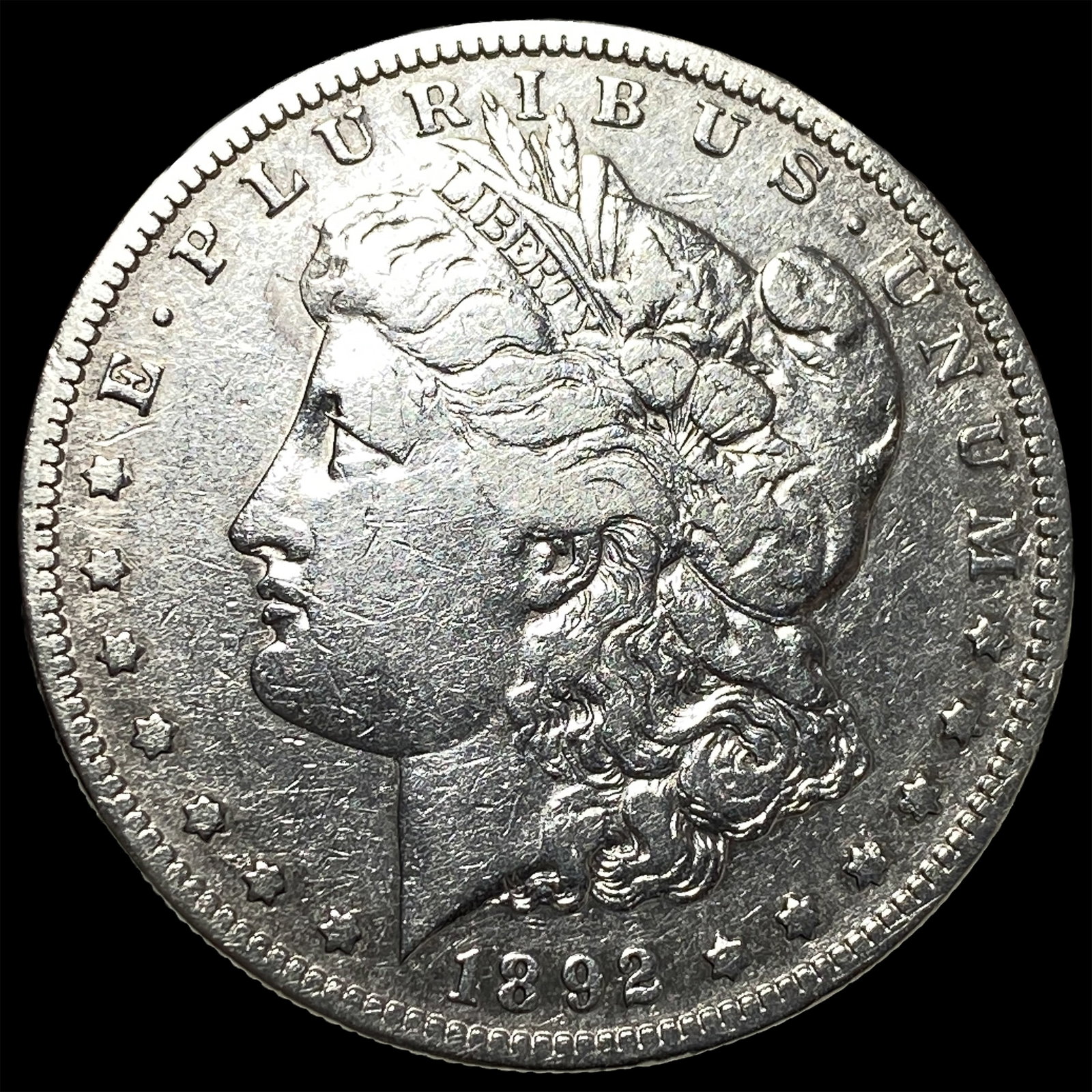 1892-S Silver Morgan Dollar NEARLY UNCIRCULATED: 1892-S Silver Morgan Dollar NEARLY UNCIRCULATED