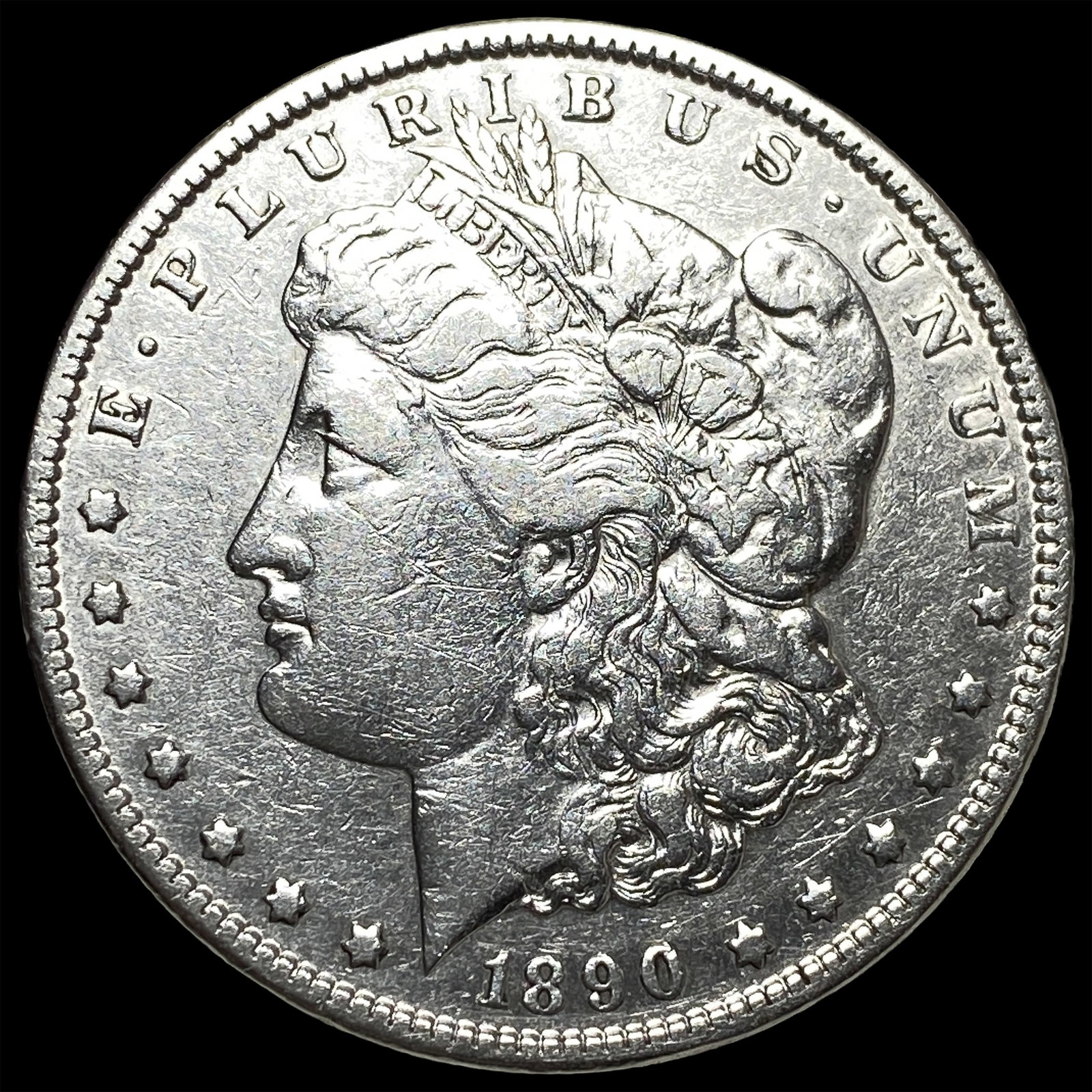 1890-CC Silver Morgan Dollar CLOSELY UNCIRCULATED: 1890-CC Silver Morgan Dollar CLOSELY UNCIRCULATED