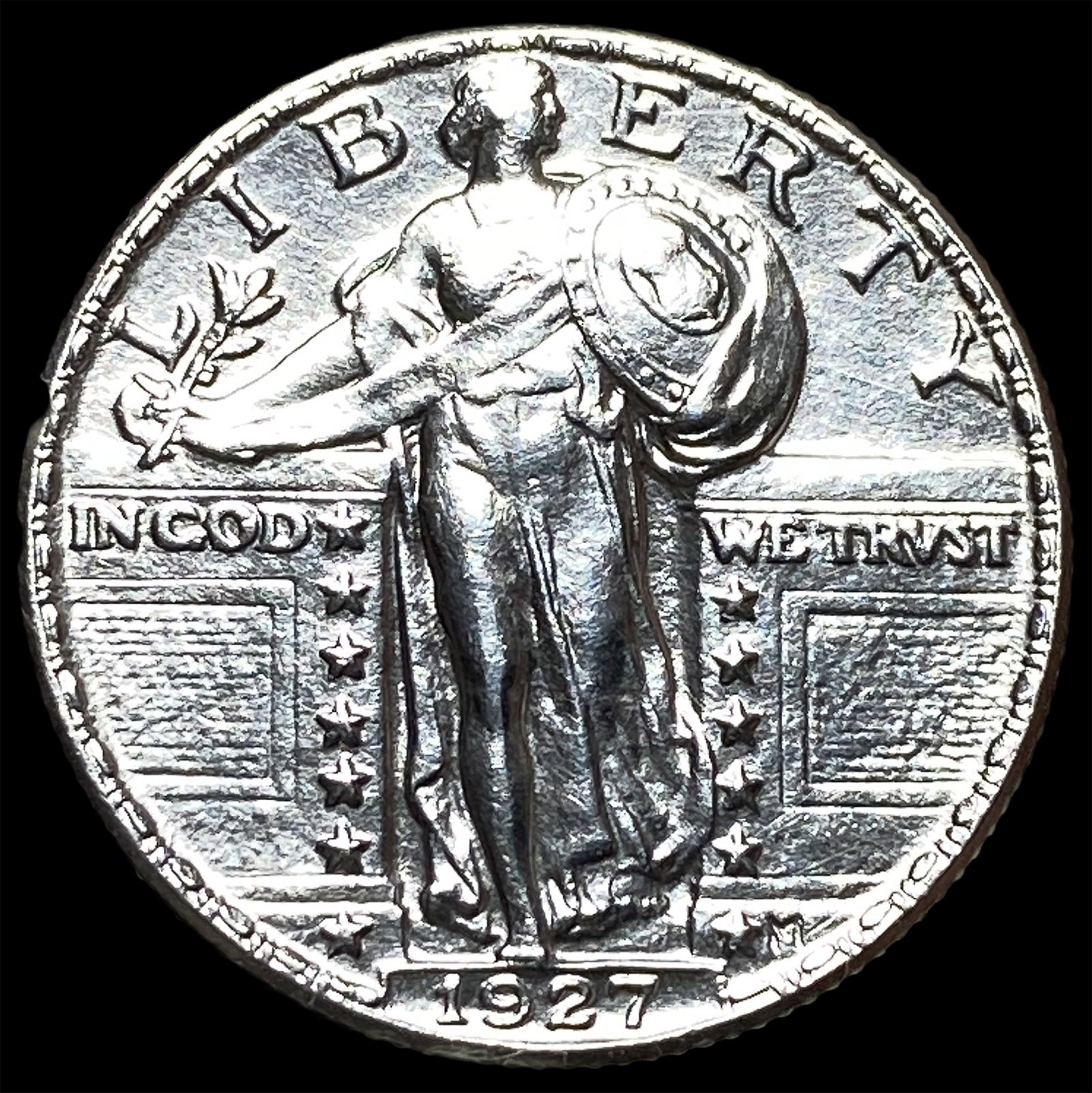 1927 Standing Liberty Silver Quarter UNCIRCULATED: 1927 Standing Liberty Silver Quarter UNCIRCULATED