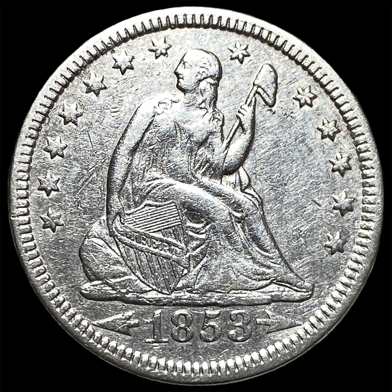 1853 Arrows Seated Liberty Quarter UNCIRCULATED: 1853 Arrows Seated Liberty Quarter UNCIRCULATED