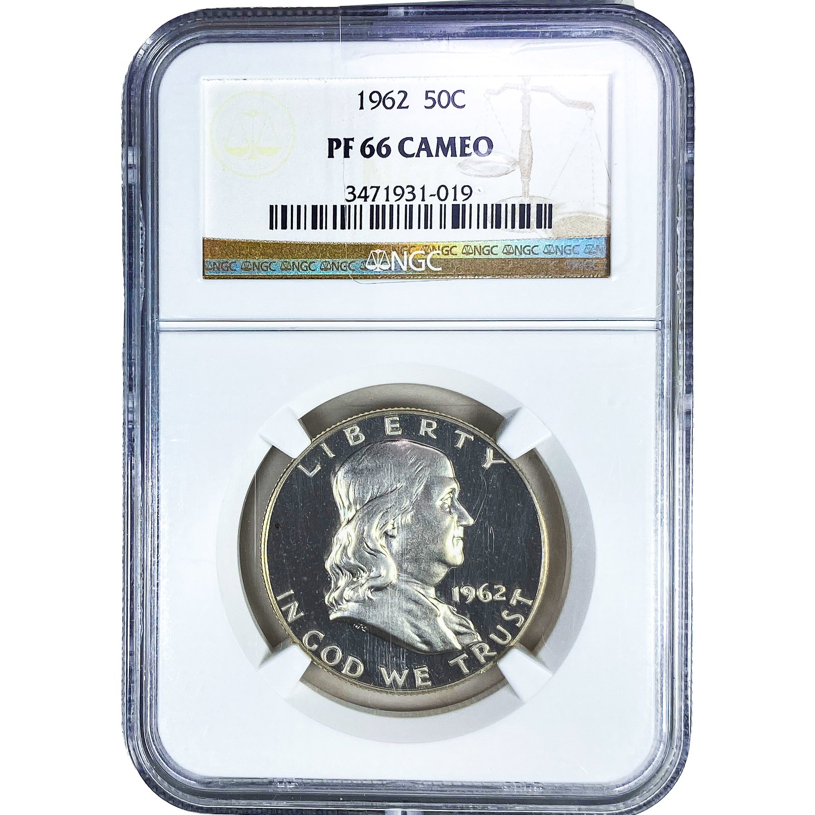 1962 Franklin Half Dollar NGC PF66 Cameo (1 of 2)