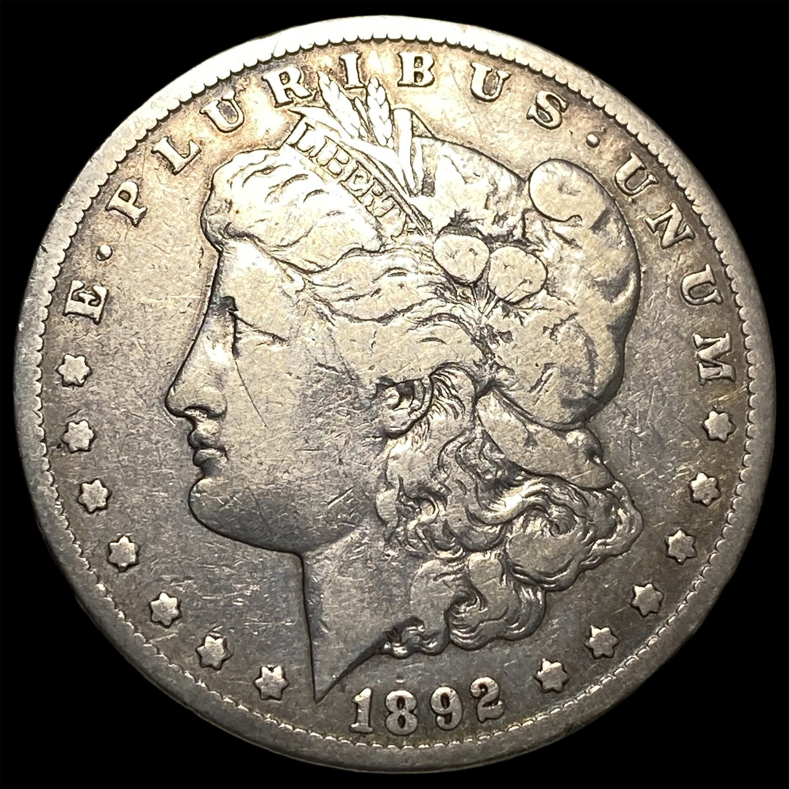1892-CC Silver Morgan Dollar LIGHTLY CIRCULATED: 1892-CC Silver Morgan Dollar LIGHTLY CIRCULATED