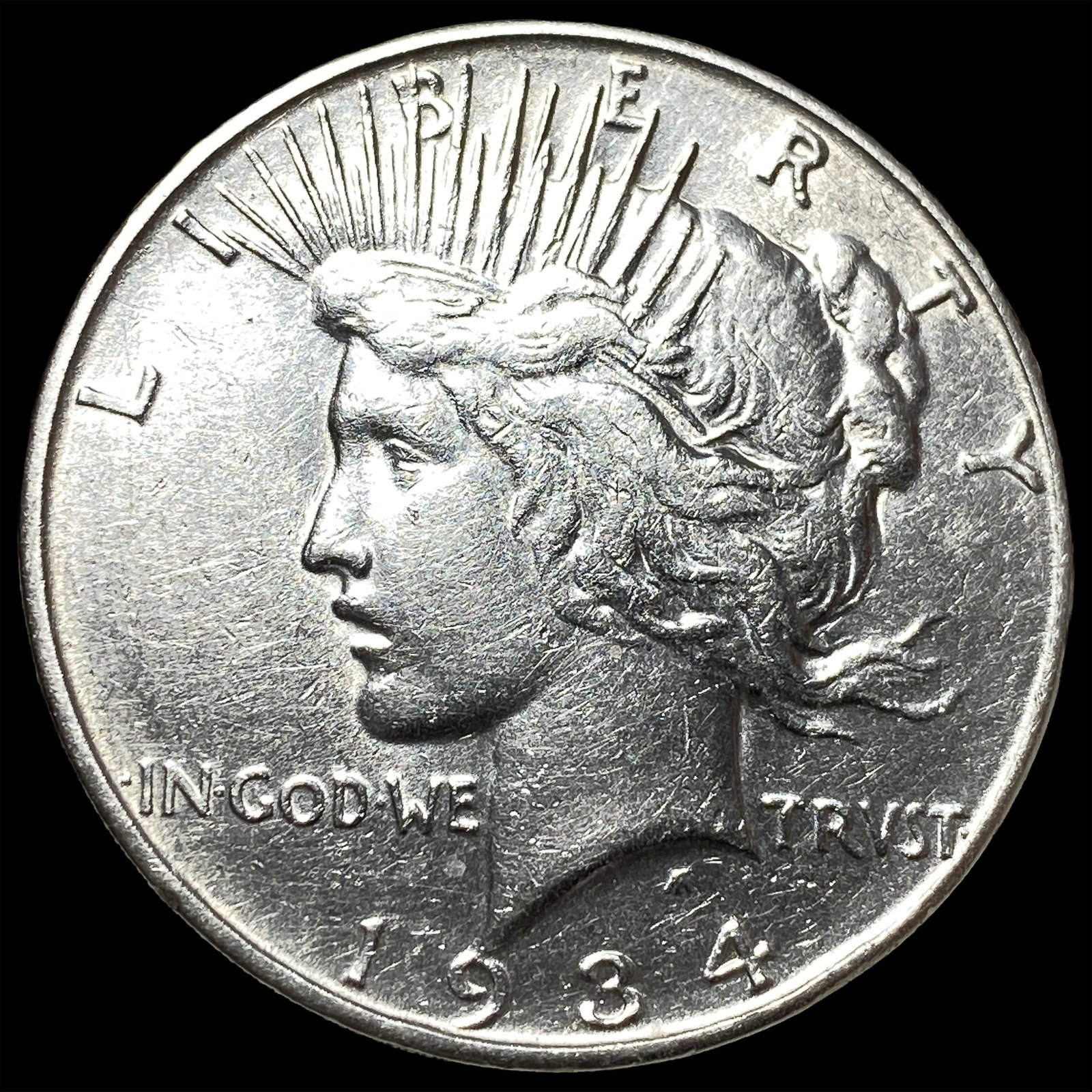 1934-D Silver Peace Dollar CHOICE AU: 1934-D Silver Peace Dollar CHOICE AU
