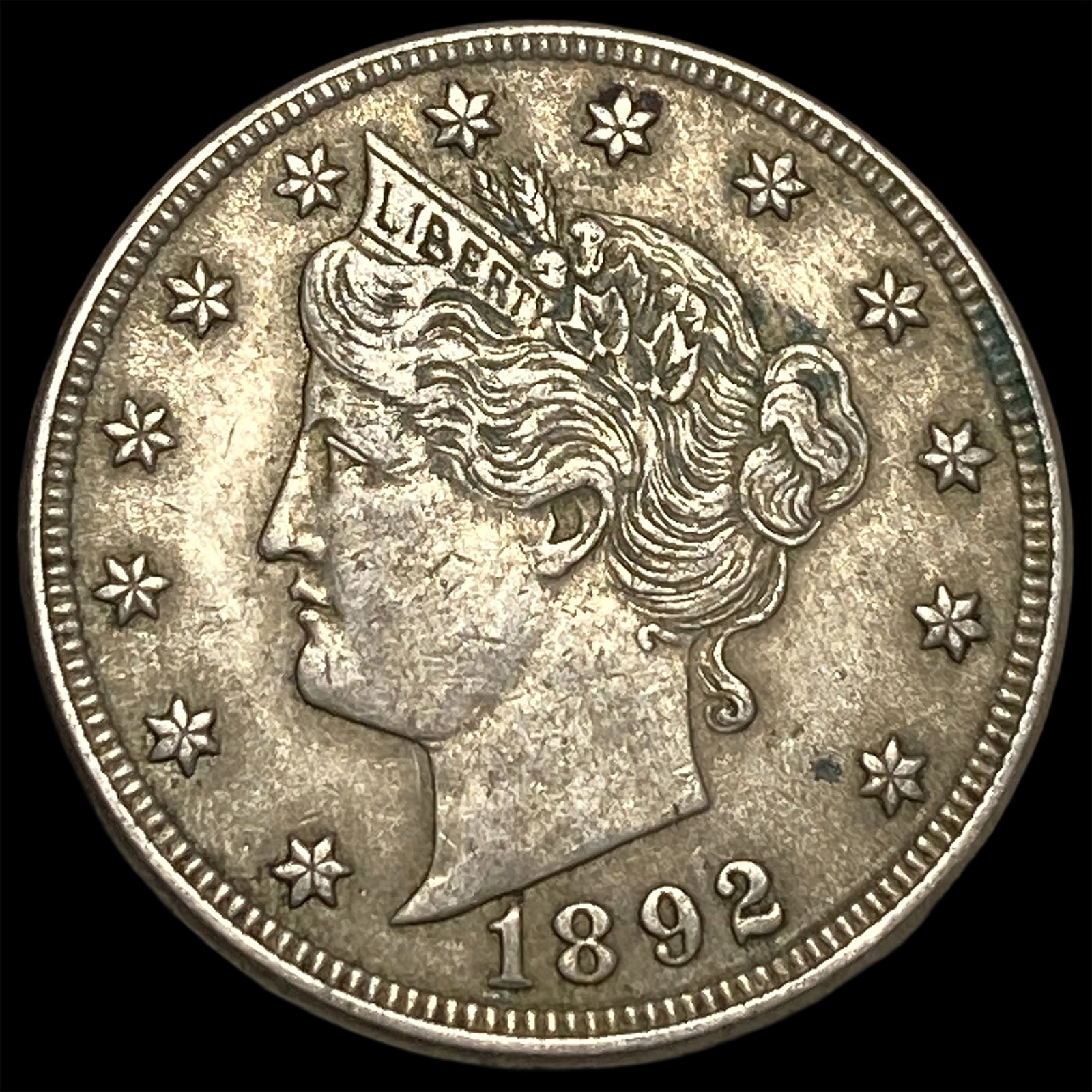 1892 Liberty Head Nickel NEARLY UNCIRCULATED: 1892 Liberty Head Nickel NEARLY UNCIRCULATED
