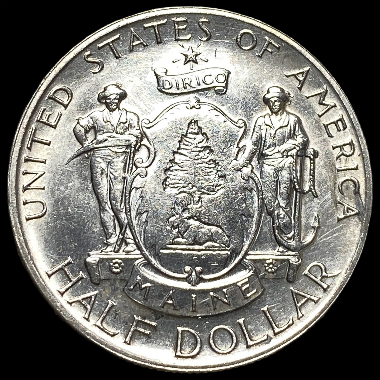 1920 Silver Maine Centennial Half Dollar UNCIRCULATED (1 of 2)
