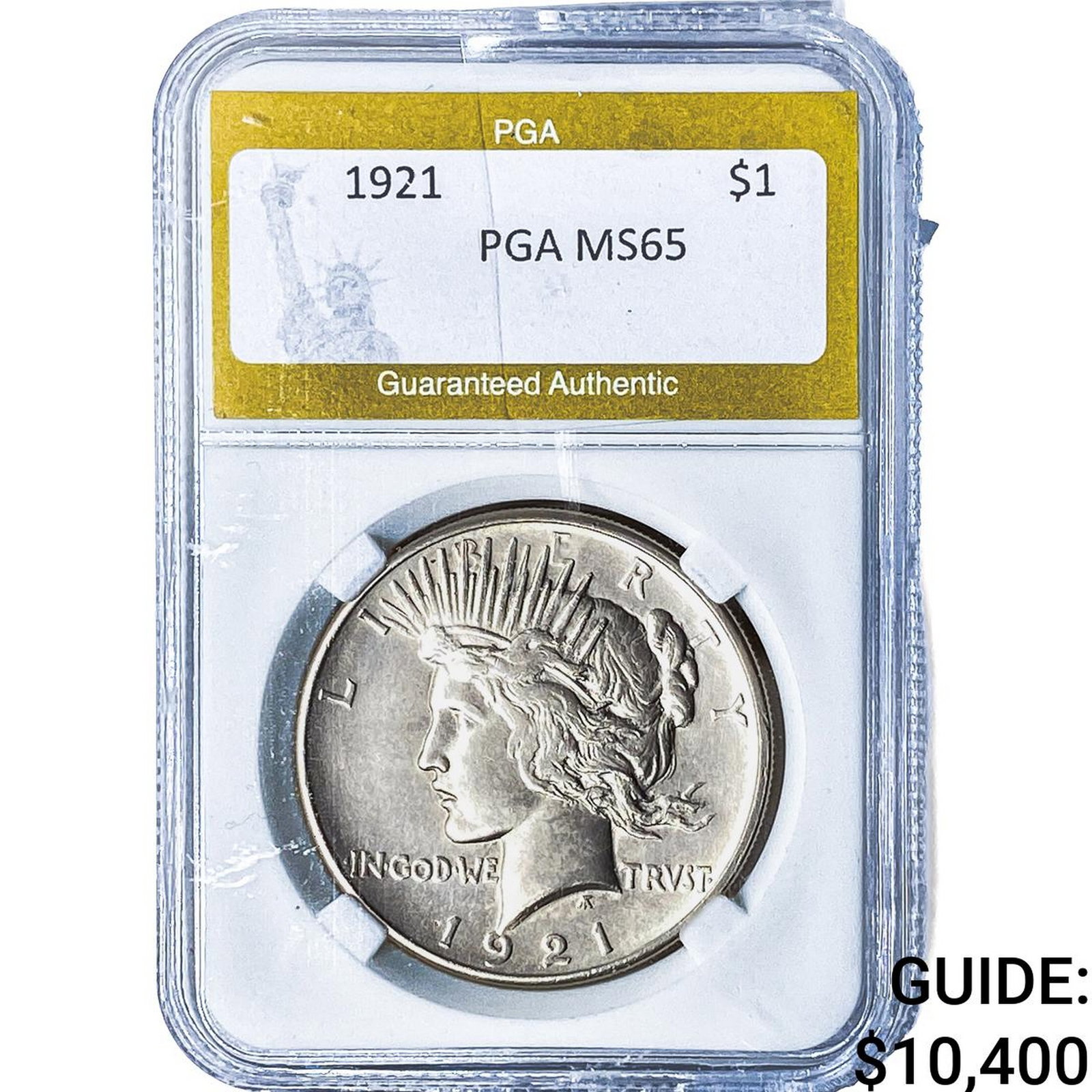 1921 Silver Peace Dollar PGA MS65 (1 of 2)