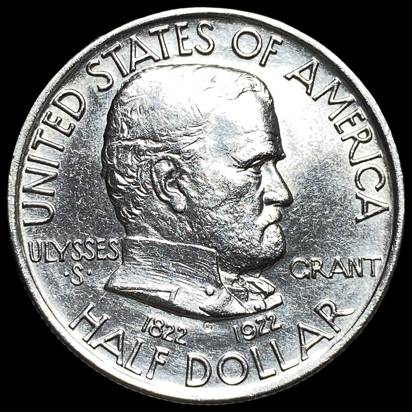 1922-S Silver Grant Memorial Half Dollar NICELY CIRCULATED (1 of 2)
