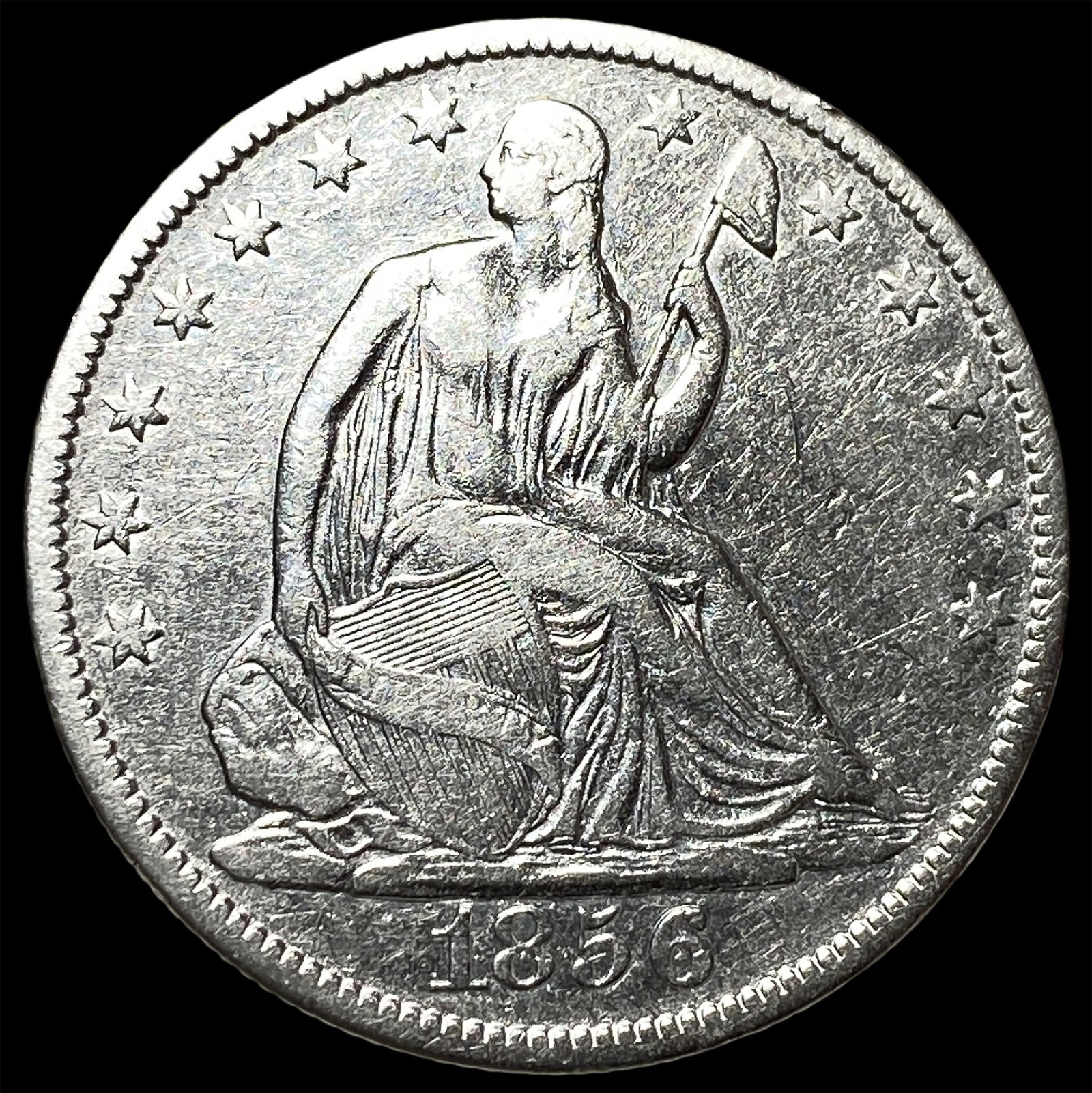 1856-O Silver Half Dollar CLOSELY UNCIRCULATED: 1856-O Silver Half Dollar CLOSELY UNCIRCULATED