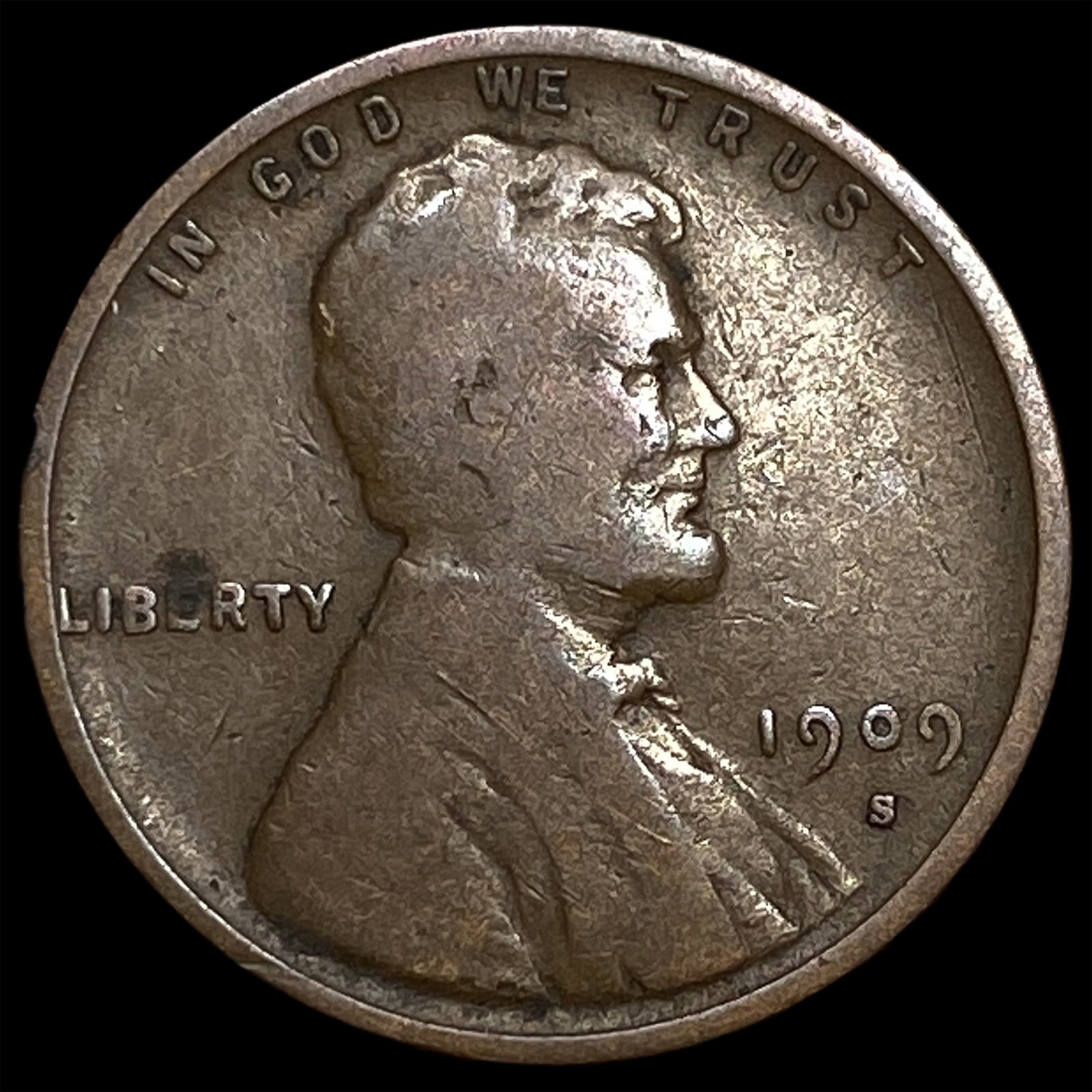 1909-S Lincoln Wheat Cent NEARLY UNCIRCULATED: 1909-S Lincoln Wheat Cent NEARLY UNCIRCULATED