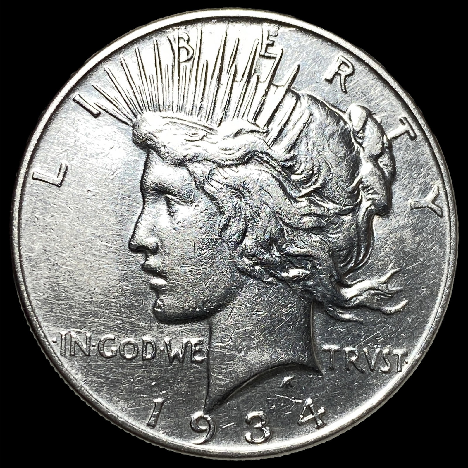 1934 Silver Peace Dollar CHOICE AU: 1934 Silver Peace Dollar CHOICE AU