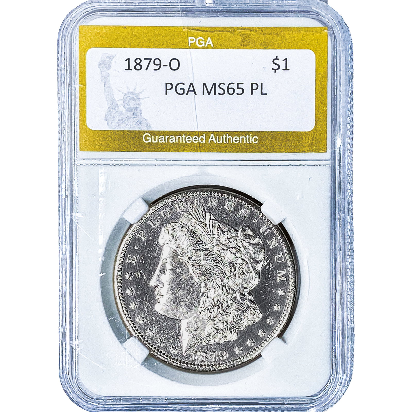 1879-O Morgan Silver Dollar PGA MS65PL: 1879-O Morgan Silver Dollar PGA MS65PL