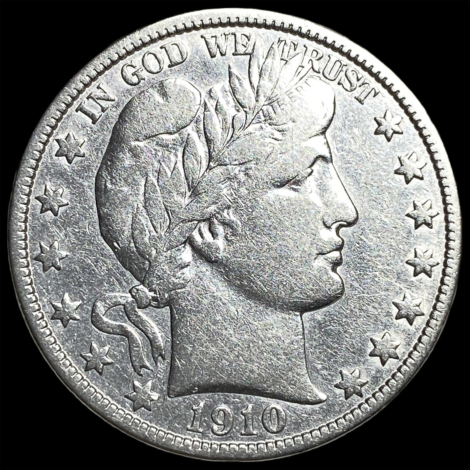 1910-S Silver Barber Half Dollar CLOSELY UNCIRCULATED: 1910-S Silver Barber Half Dollar CLOSELY UNCIRCULATED