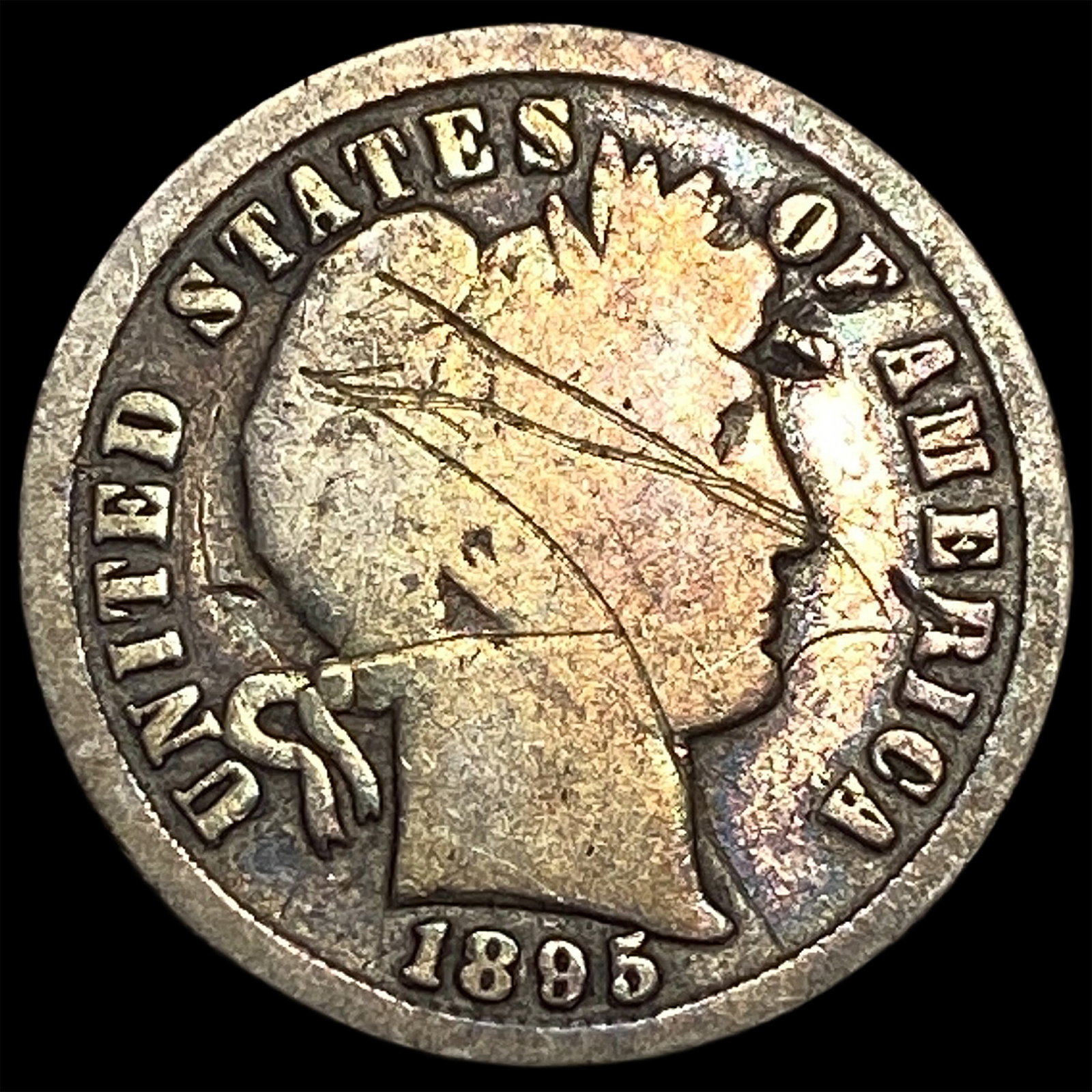 1895 Barber Dime NICELY CIRCULATED: 1895 Barber Dime NICELY CIRCULATED