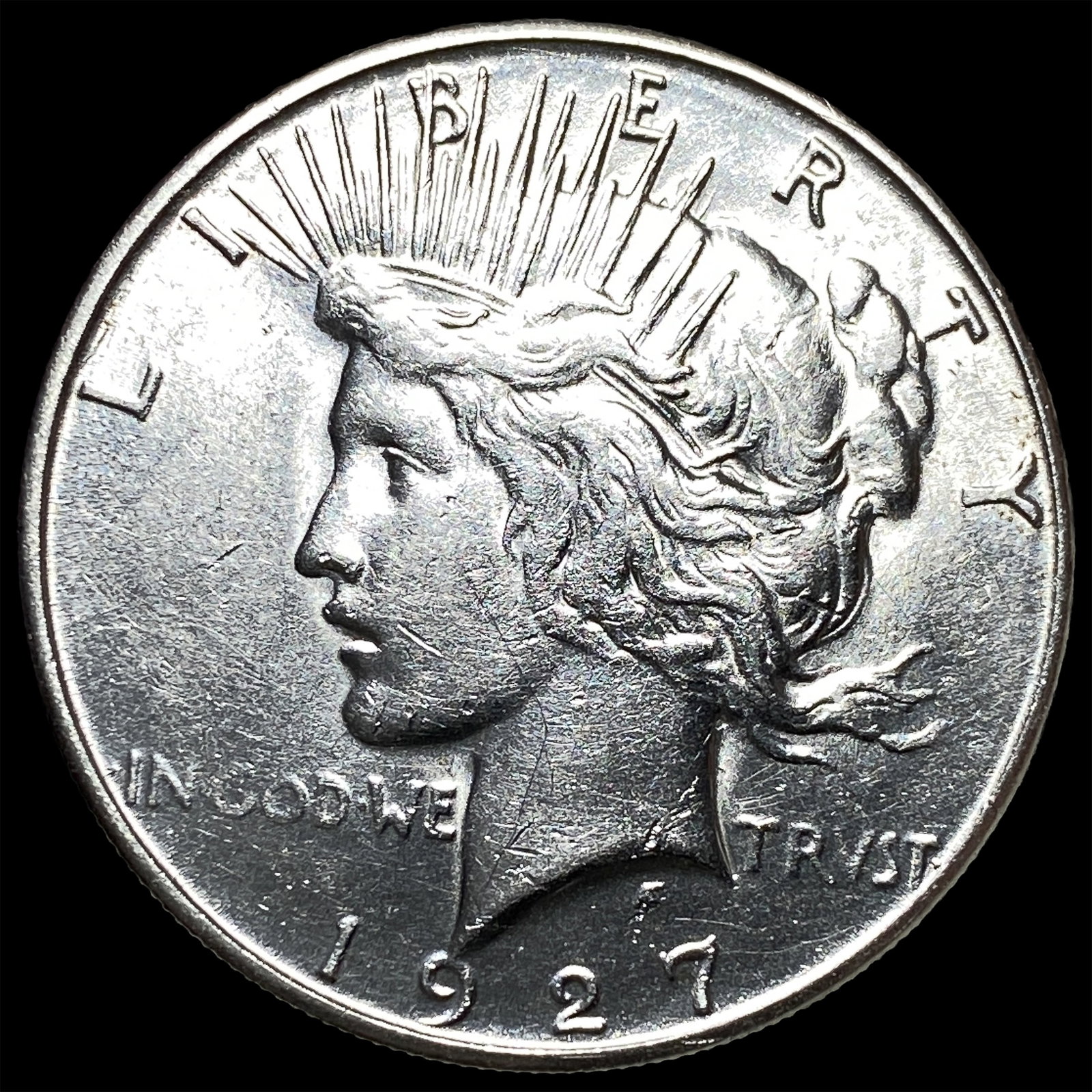 1927-S Silver Peace Dollar NEARLY UNCIRCULATED: 1927-S Silver Peace Dollar NEARLY UNCIRCULATED
