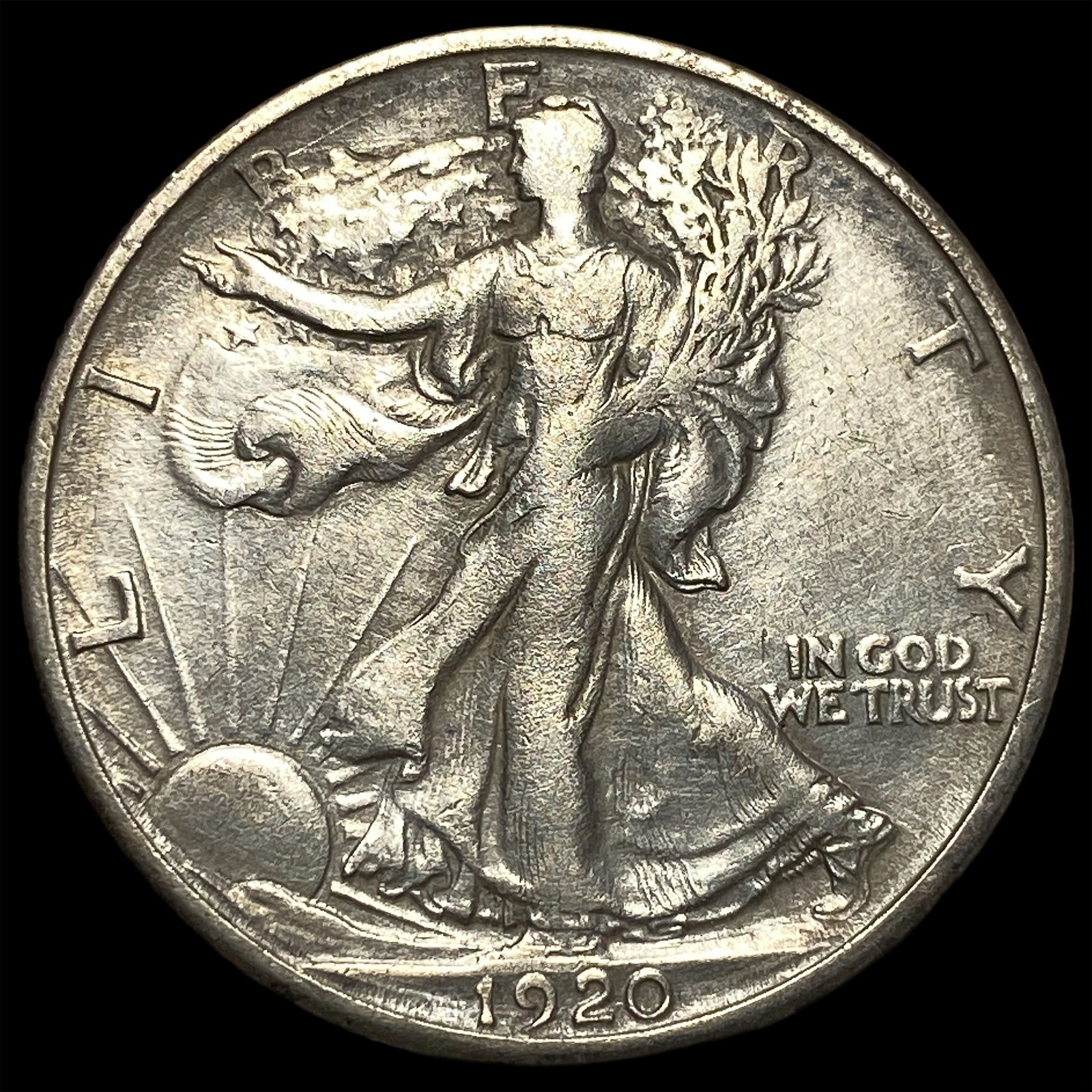 1920-S Silver Walking Liberty Half Dollar UNCIRCULATED: 1920-S Silver Walking Liberty Half Dollar UNCIRCULATED
