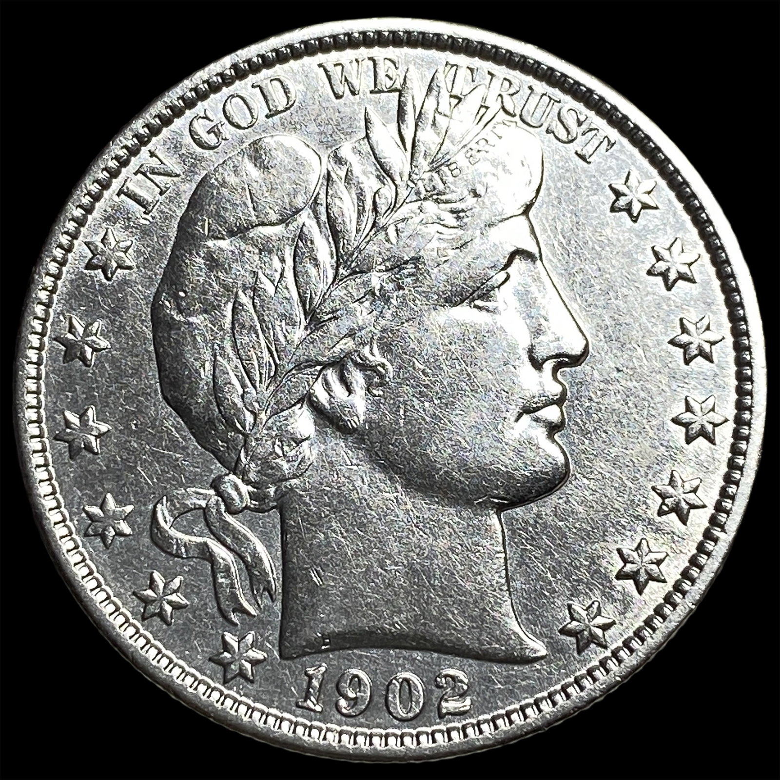 1902 Silver Half Dollar (Barber) UNCIRCULATED: 1902 Silver Half Dollar (Barber) UNCIRCULATED
