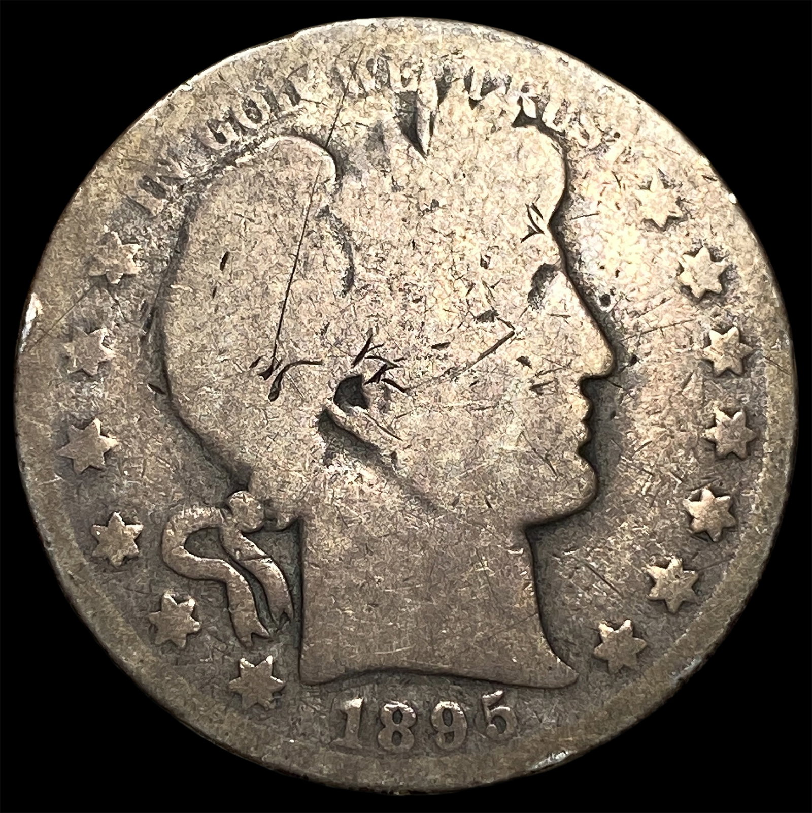 1895-O Silver Barber Half Dollar NICELY CIRCULATED: 1895-O Silver Barber Half Dollar NICELY CIRCULATED