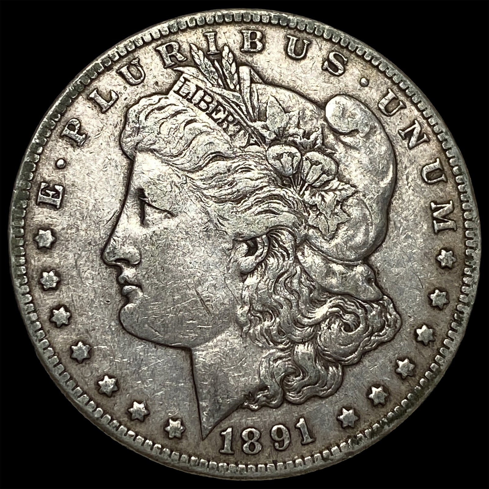 1891-CC Silver Morgan Dollar NEARLY UNCIRCULATED: 1891-CC Silver Morgan Dollar NEARLY UNCIRCULATED