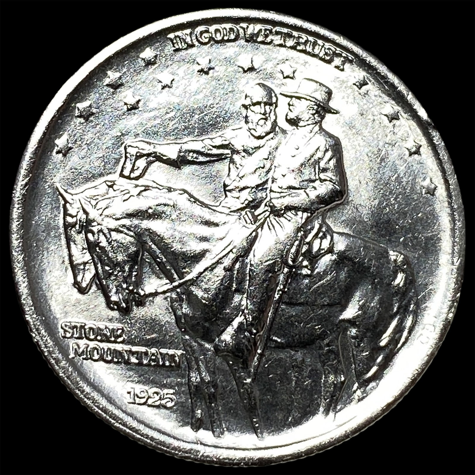 1925 Silver Stone Mountain Half Dollar GEM BU: 1925 Silver Stone Mountain Half Dollar GEM BU