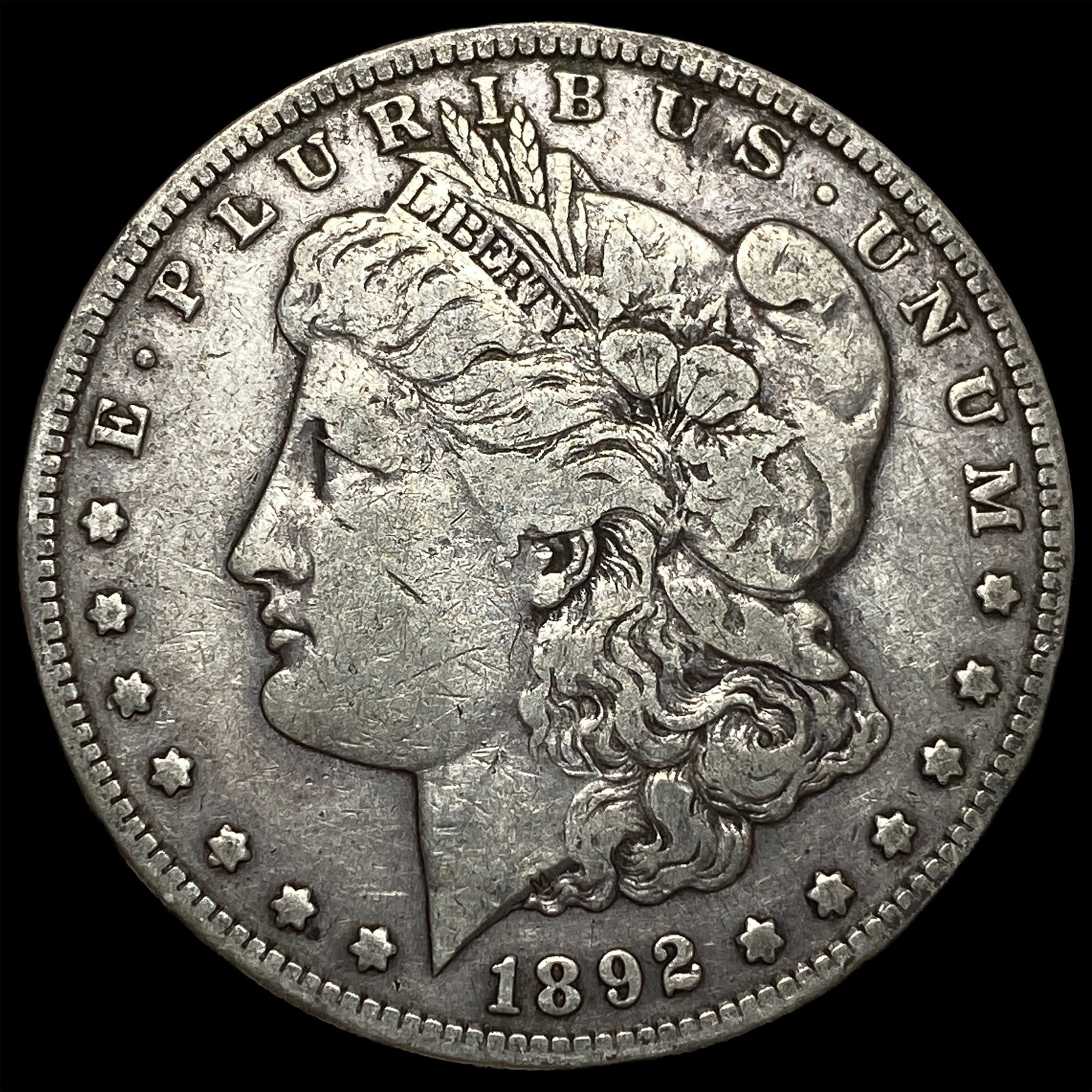 1892-S Silver Morgan Dollar NEARLY UNCIRCULATED: 1892-S Silver Morgan Dollar NEARLY UNCIRCULATED