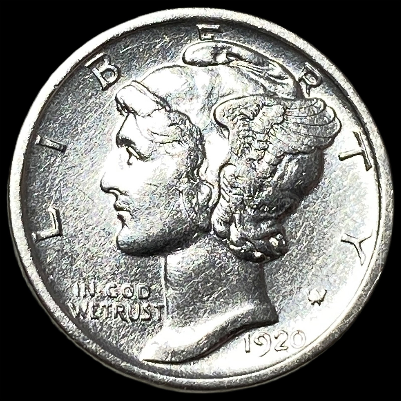 1920-D Silver Mercury Dime UNCIRCULATED: 1920-D Silver Mercury Dime UNCIRCULATED