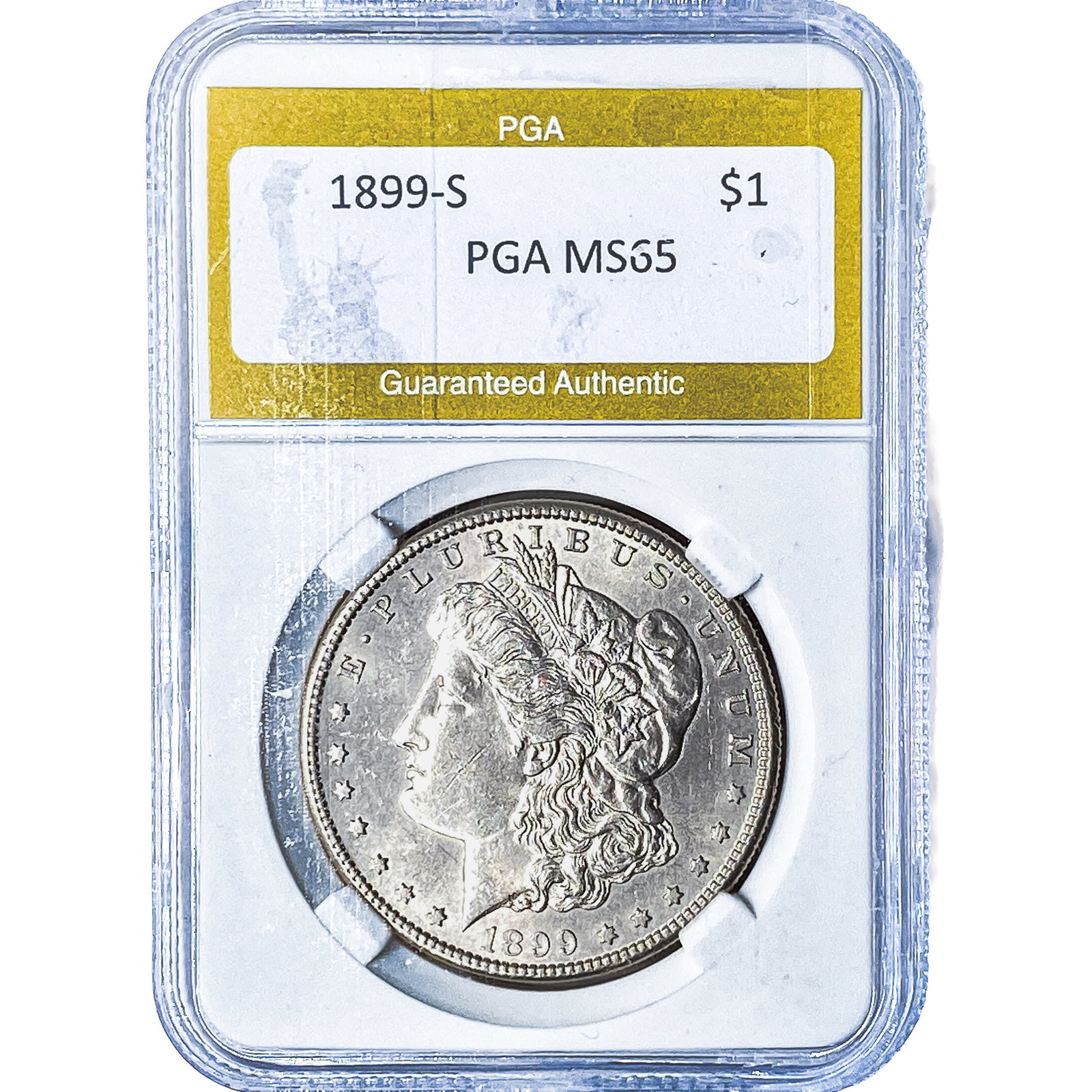 1899-S Morgan Silver Dollar PGA MS65: 1899-S Morgan Silver Dollar PGA MS65