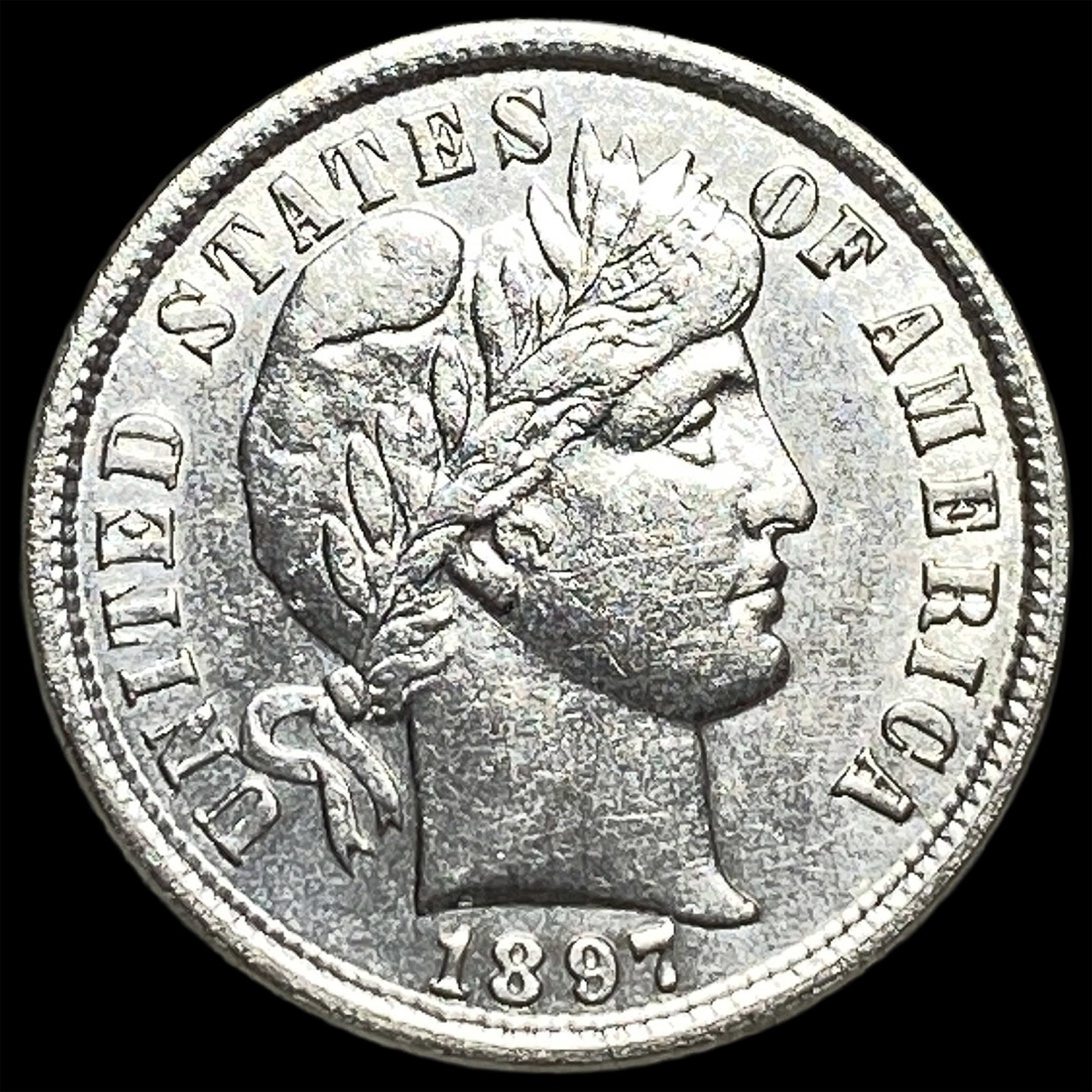 1897 Silver Barber Dime UNCIRCULATED: 1897 Silver Barber Dime UNCIRCULATED