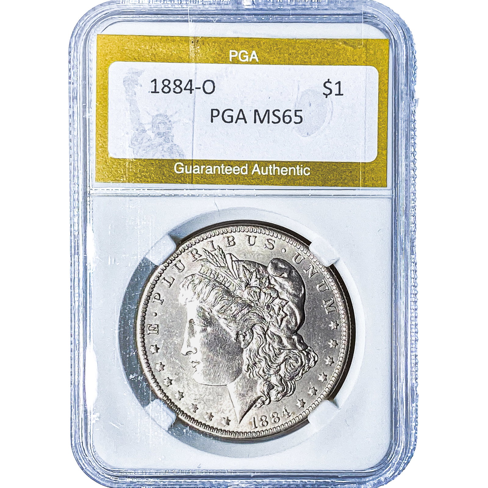 1884-O Morgan Silver Dollar PGA MS65: 1884-O Morgan Silver Dollar PGA MS65