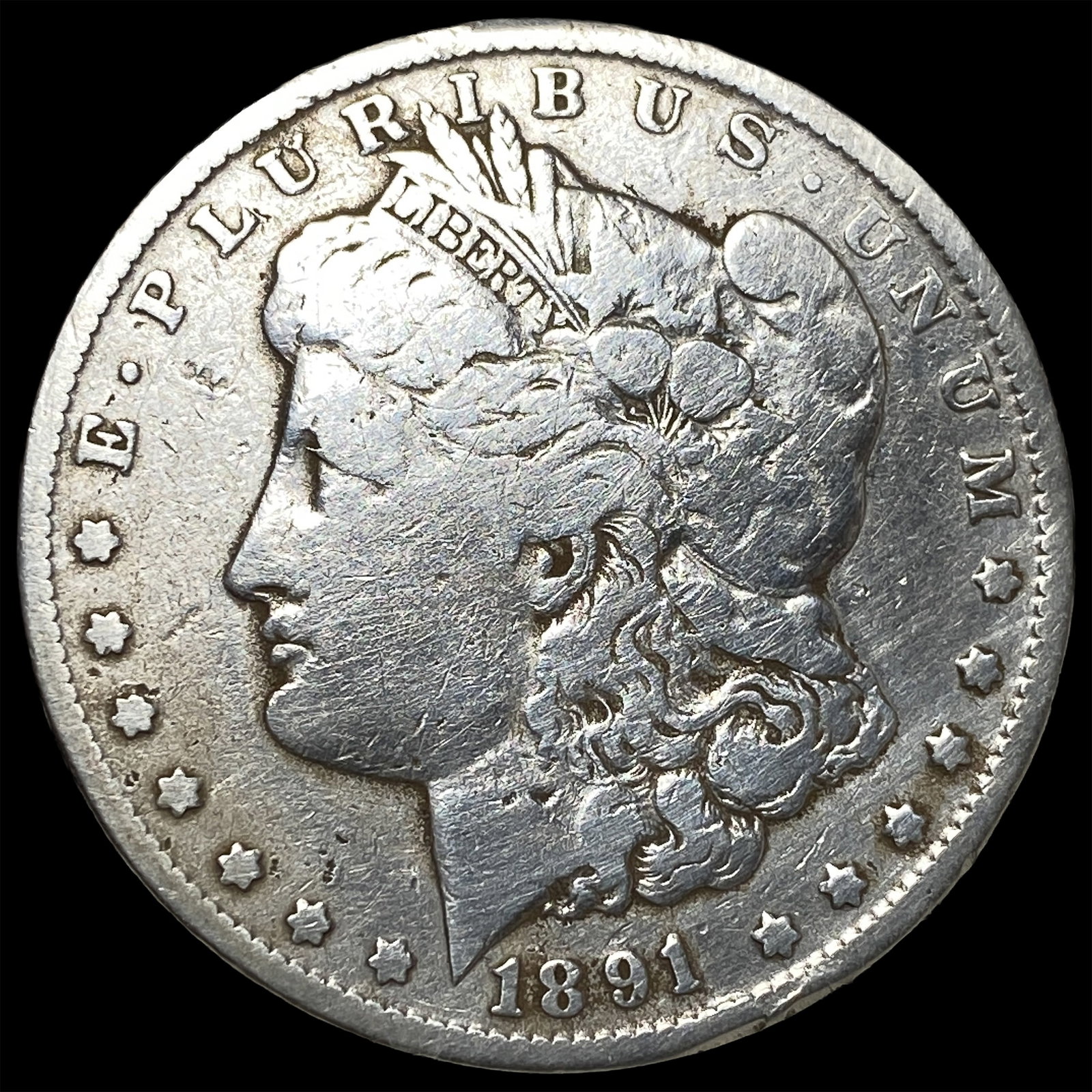 1891-CC Silver Morgan Dollar LIGHTLY CIRCULATED: 1891-CC Silver Morgan Dollar LIGHTLY CIRCULATED