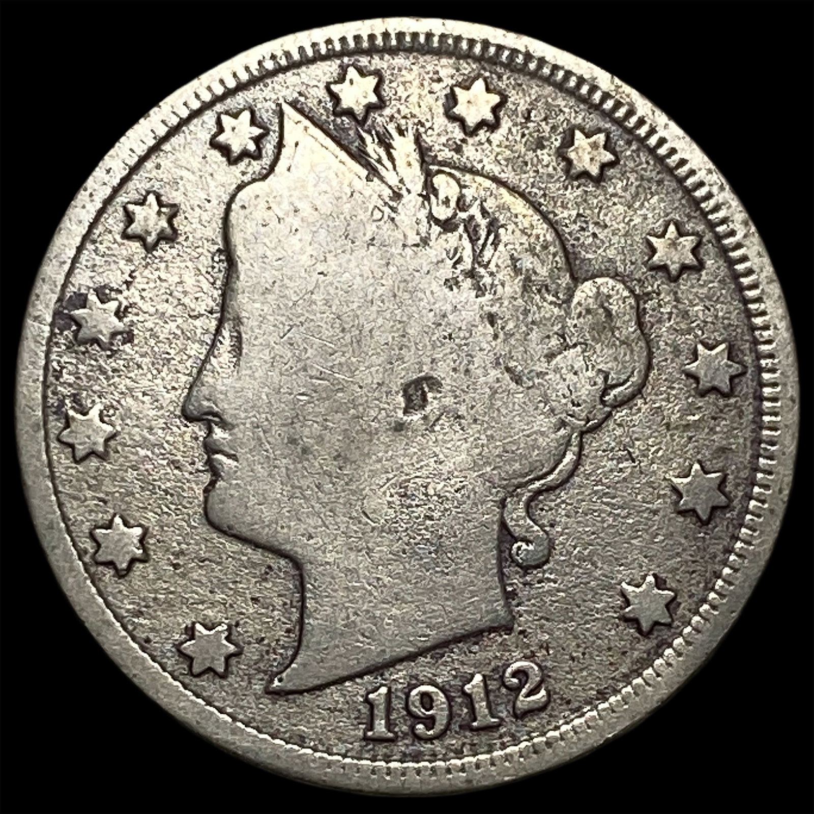 1912-D Liberty Head Nickel LIGHTLY CIRCULATED: 1912-D Liberty Head Nickel LIGHTLY CIRCULATED