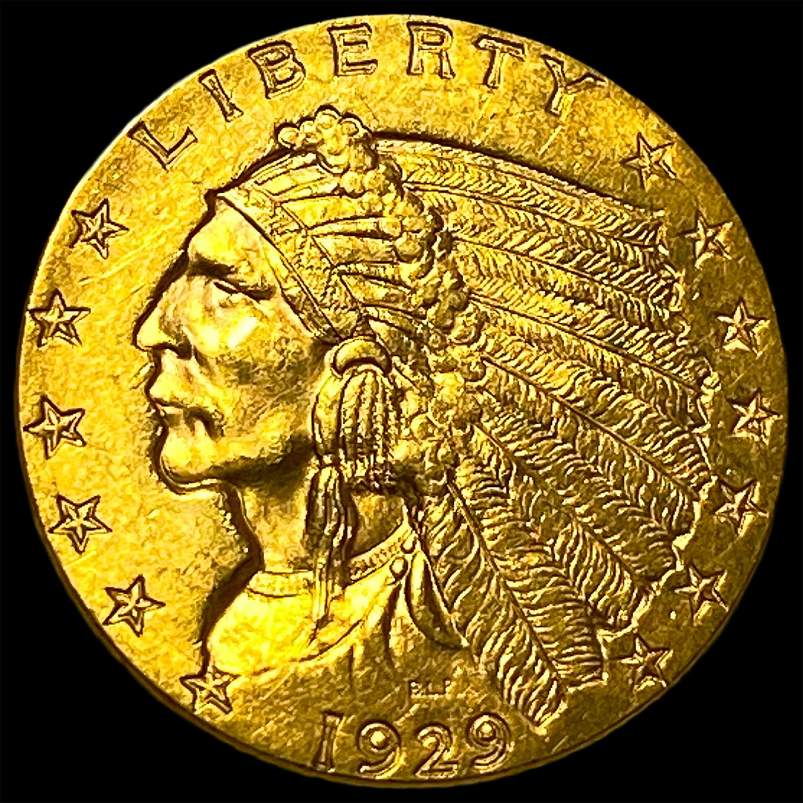 1929 Indian Head Gold $2.50 Quarter Eagle UNCIRCULATED: 1929 Indian Head Gold $2.50 Quarter Eagle UNCIRCULATED